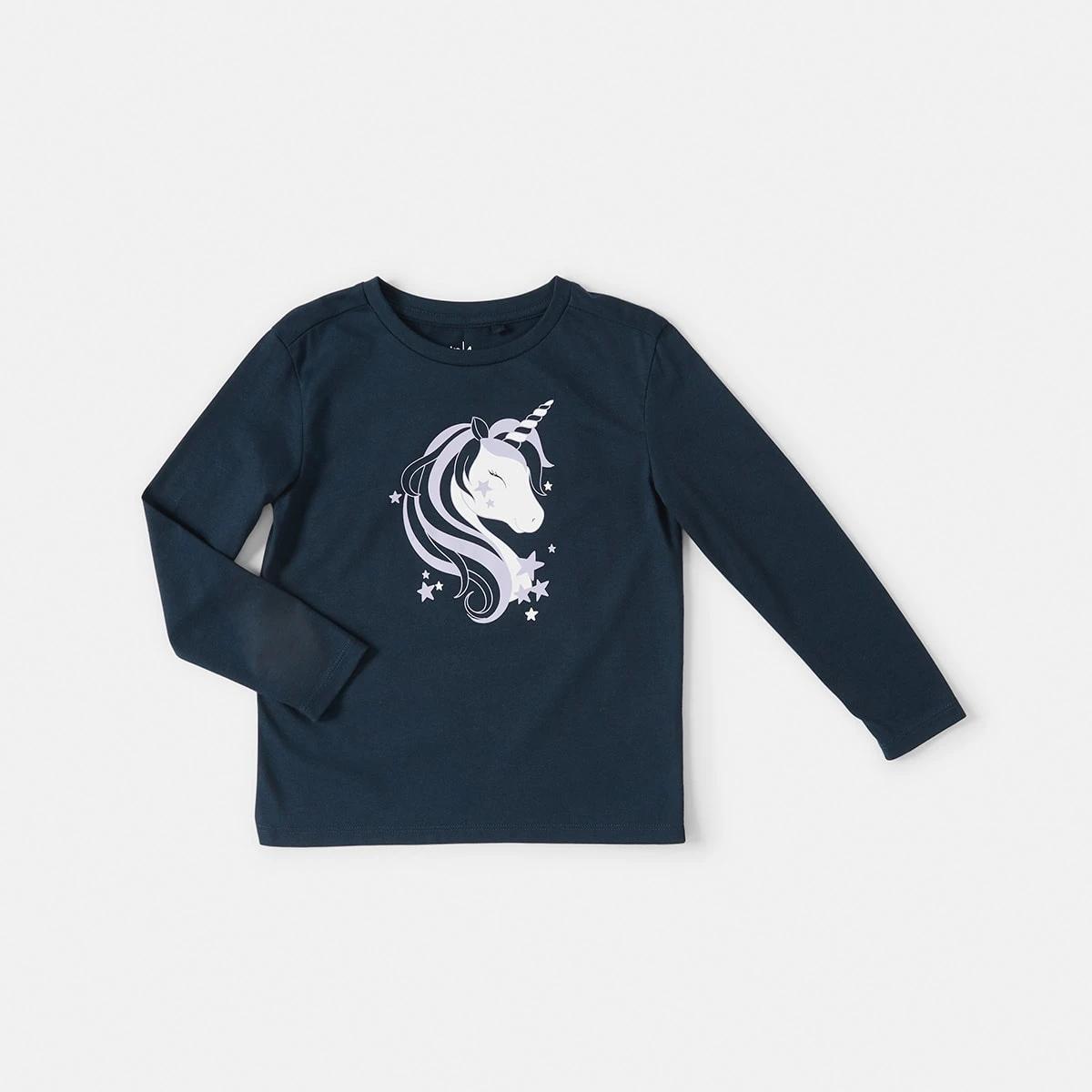 7 Long Sleeve Print T-shirt Unicorn, 7 of 8