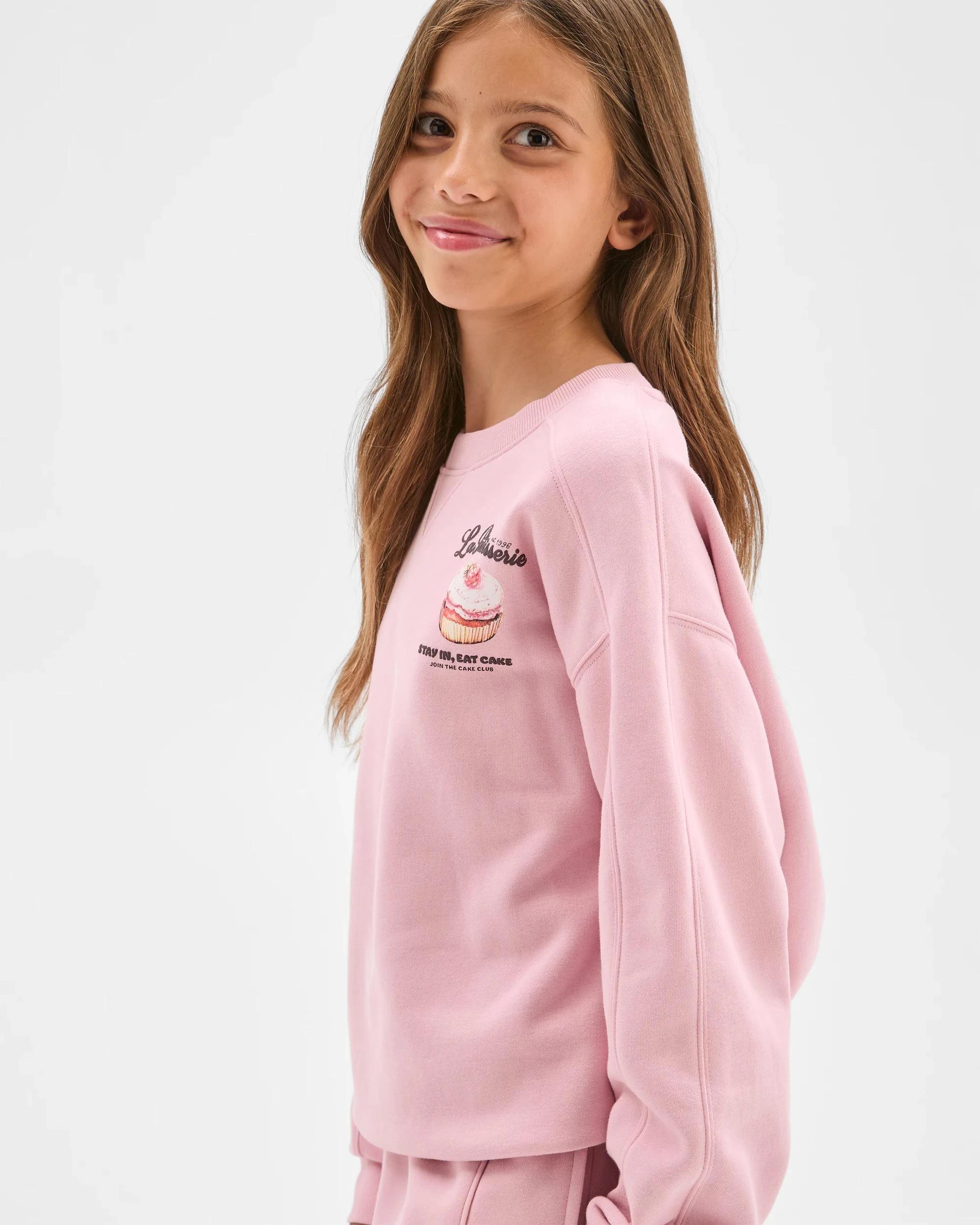 3 Target Kids Australian Cotton Blend Long Sleeve Fleece Jumper BLEACHED MAUVE, 3 of 6