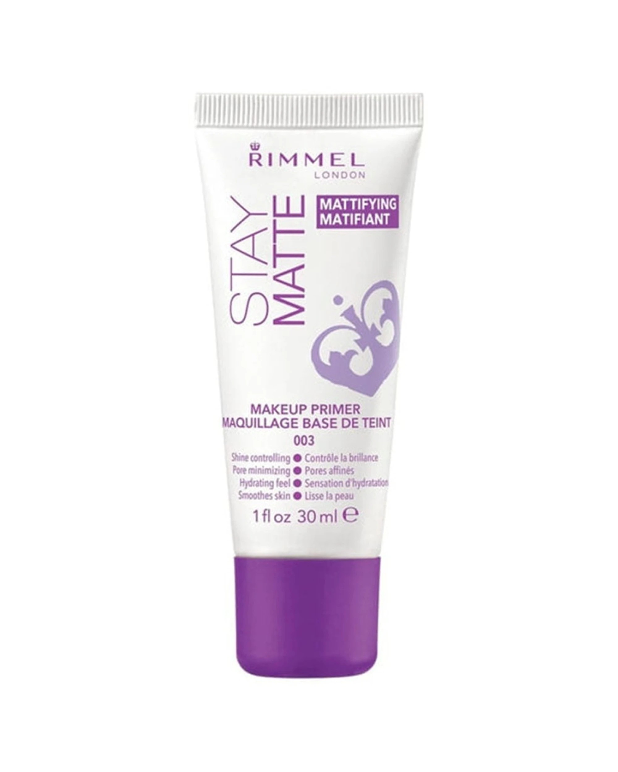 1 Rimmel London Stay Matte Primer 30ml Lightweight Shine Control Smooth Base, 1 of 1