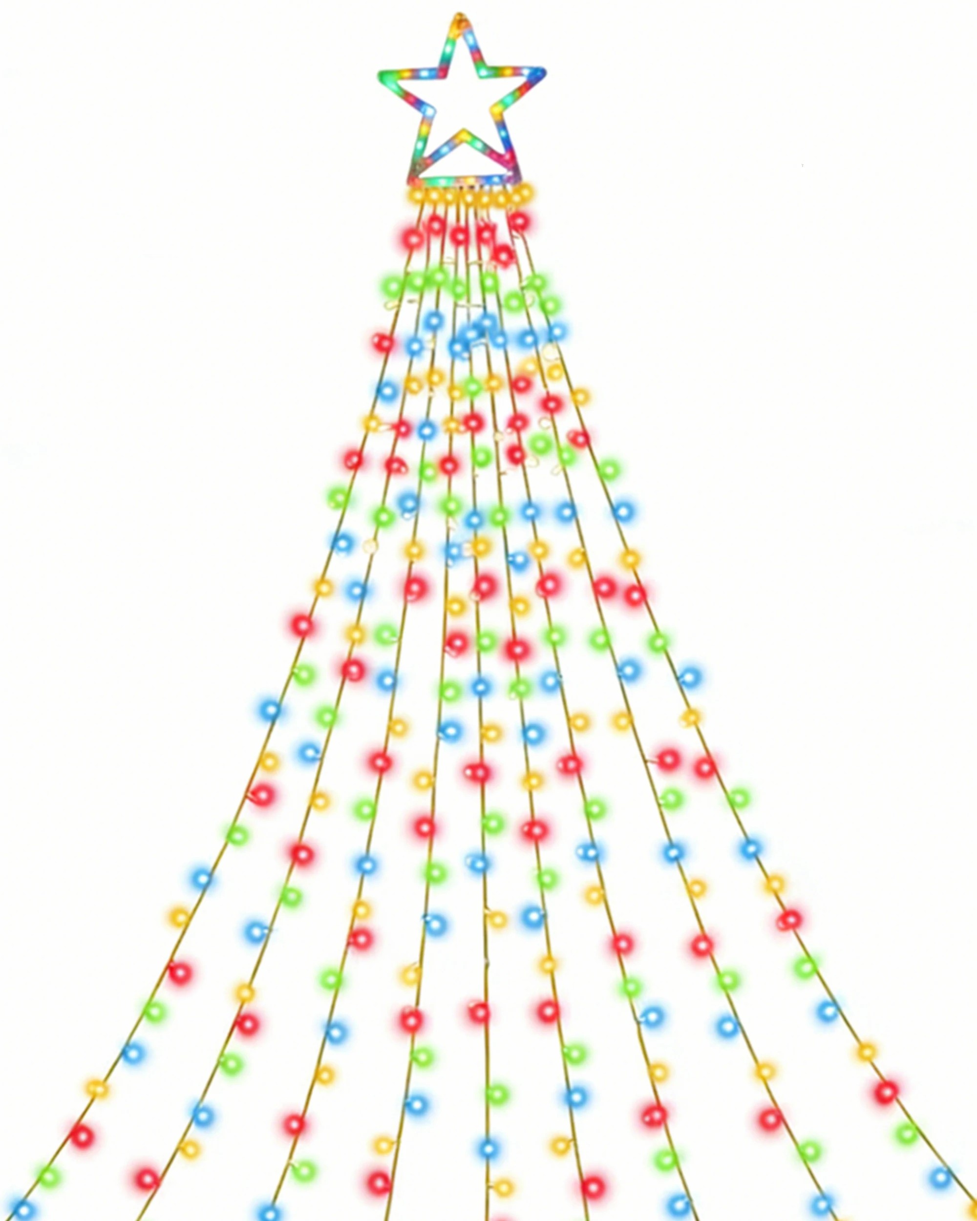 1 Advwin 3.5M × 9 Lines 350 RGB LED String Fairy Lights, 1 of 3