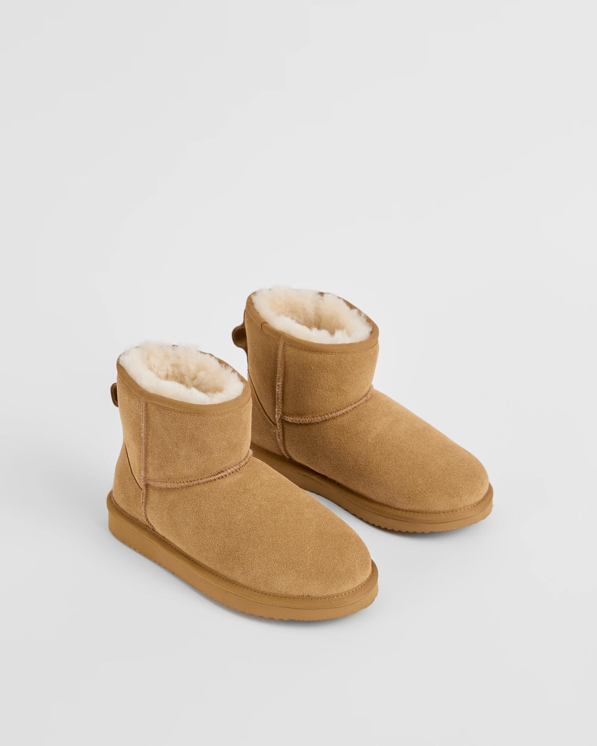 2 Australian Design Ugg Boots and Slippers Australian Design Suede Leather Kids Slipper Boot CHESTNUT, 2 of 3