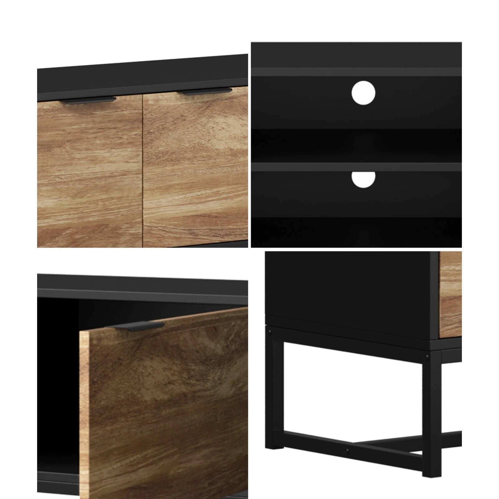 3 Oikiture Tv Cabinet Entertainment Unit Stand Storage Shelves 180cm
 - Multi, 3 of 8