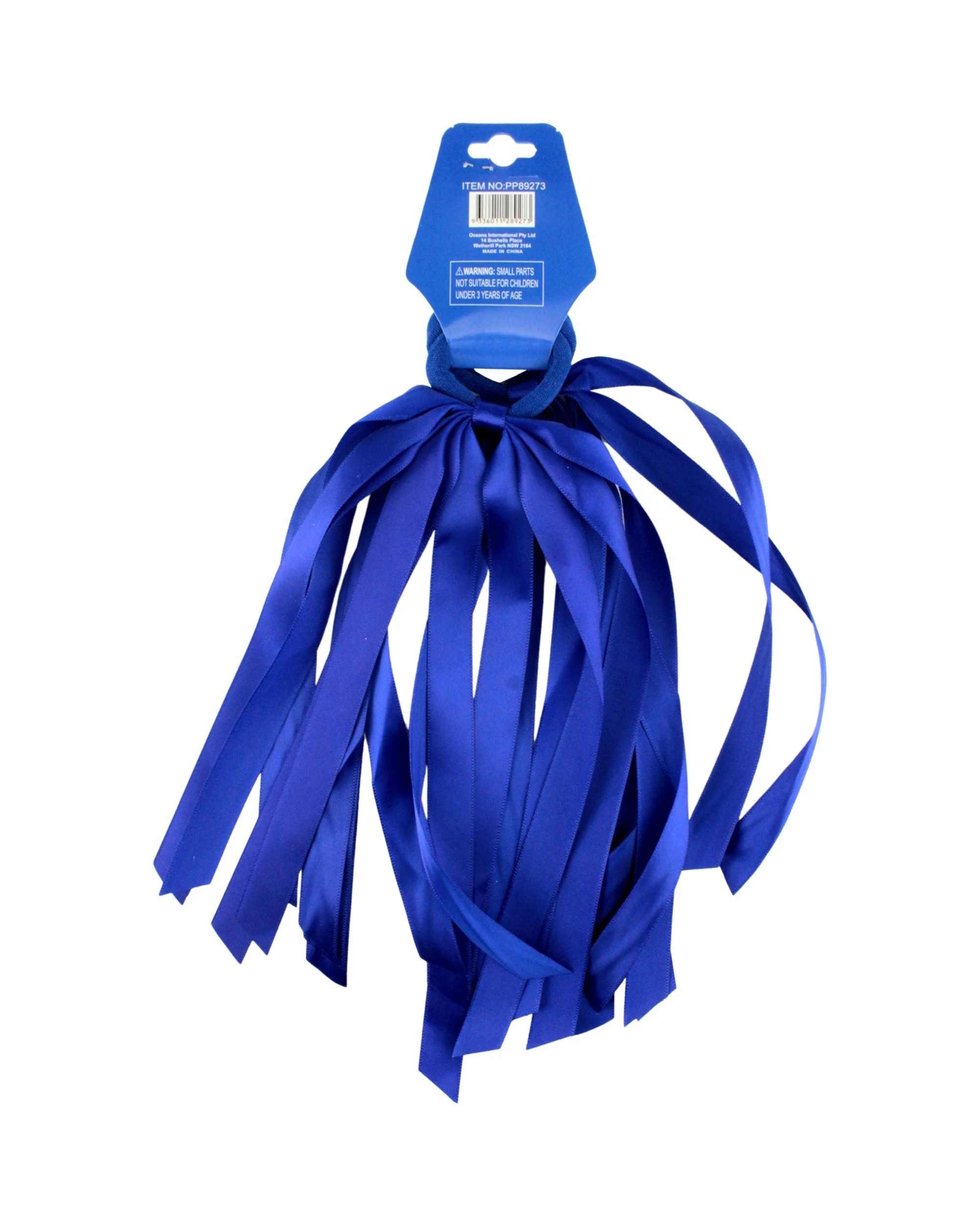 3 Oceana Royal Ribbon Hair Ties Pack of 2 - Blue, 3 of 3