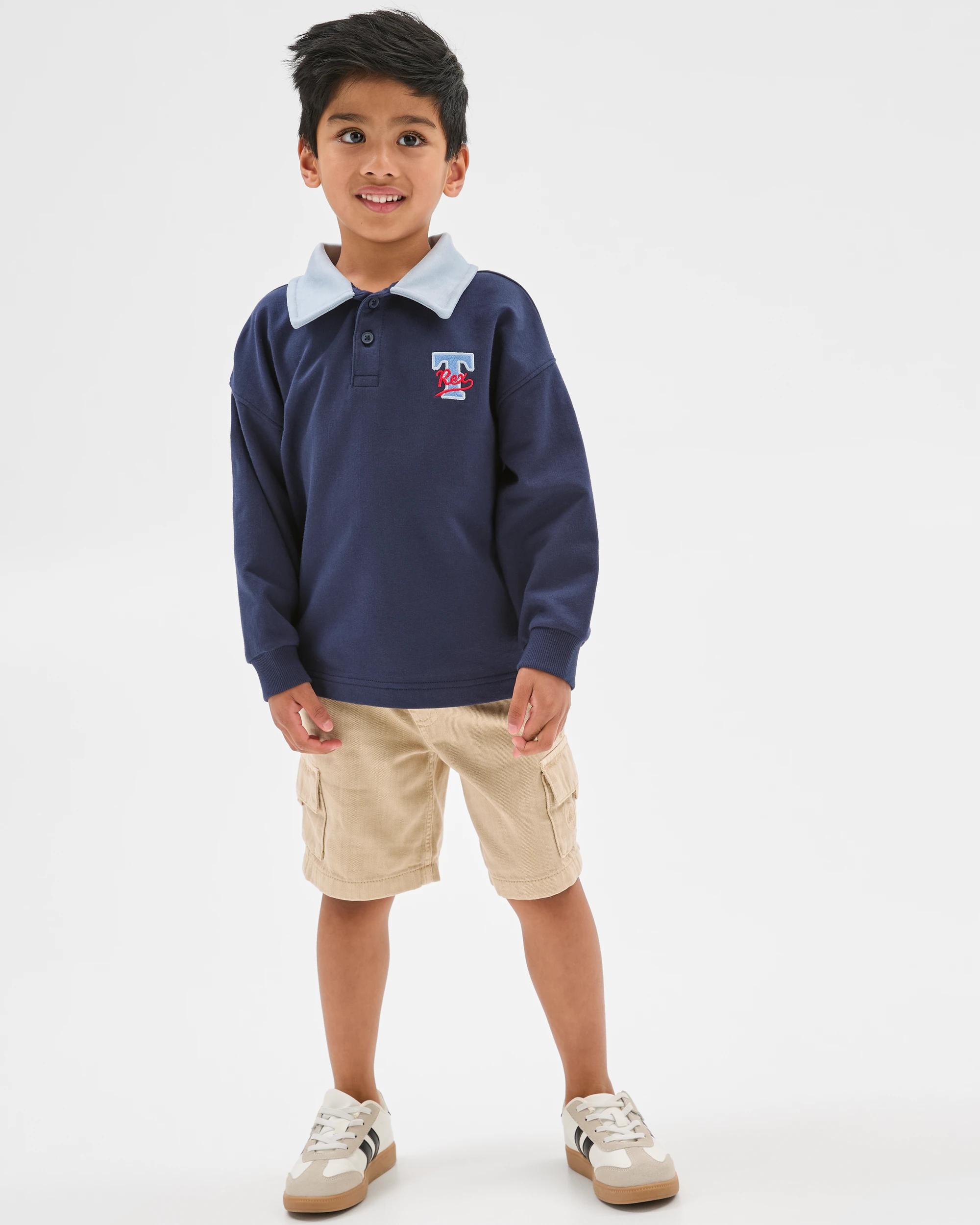 3 Target Kids Australian Cotton Rugby Top NAVY BLUE, 3 of 7