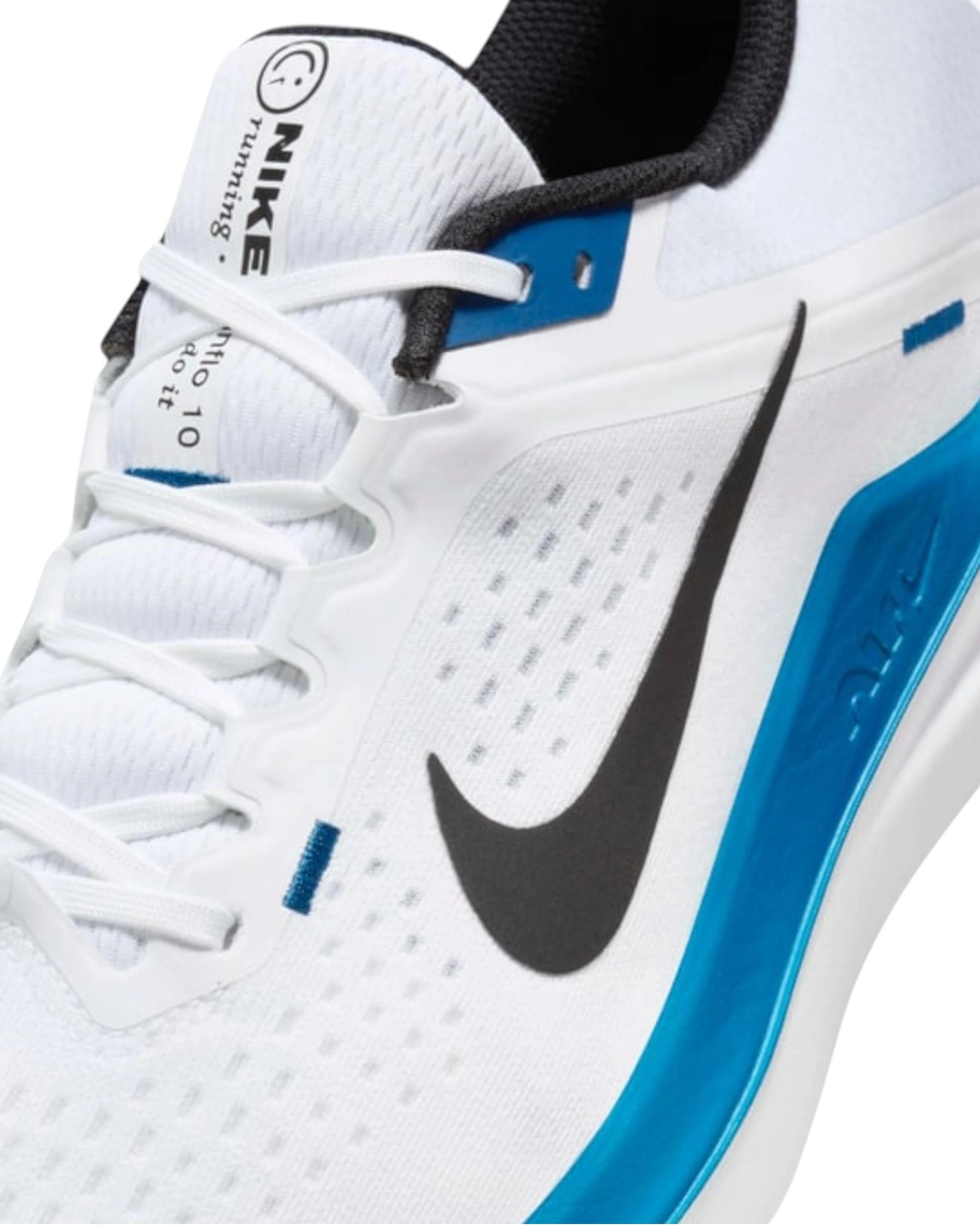 4 Nike Mens Air Winflo 10 White/ Blue Athletic Running Shoes WHITE/BLUE, 4 of 8