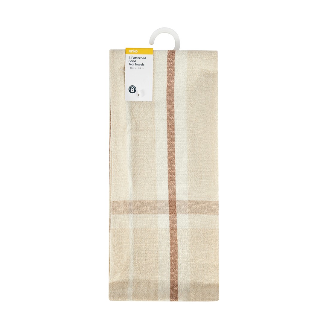 6 3 Pack Sand Patterned Tea Towels, 6 of 6