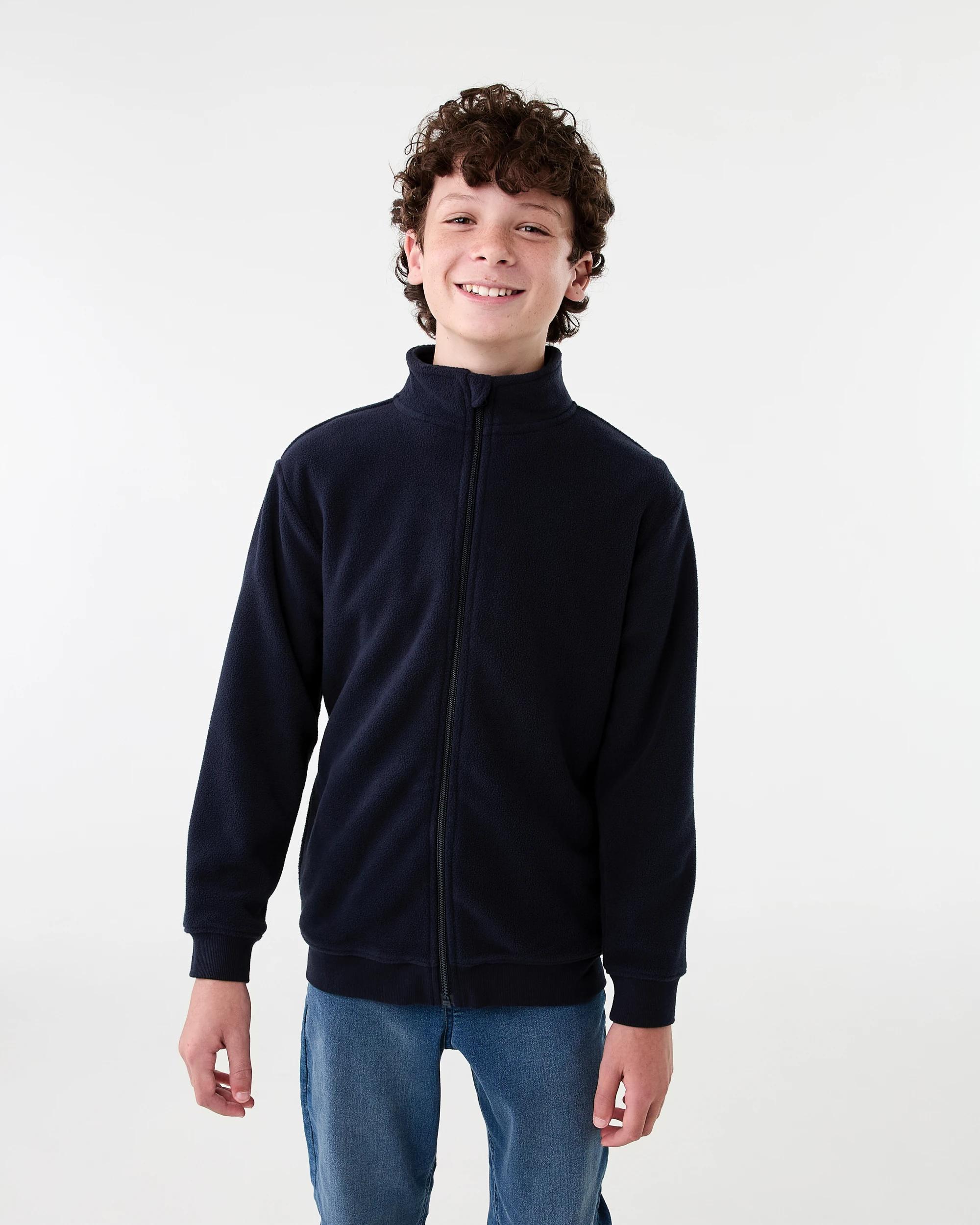 2 Zip Through Polar Fleece Jacket Nvy Sphire, 2 of 7