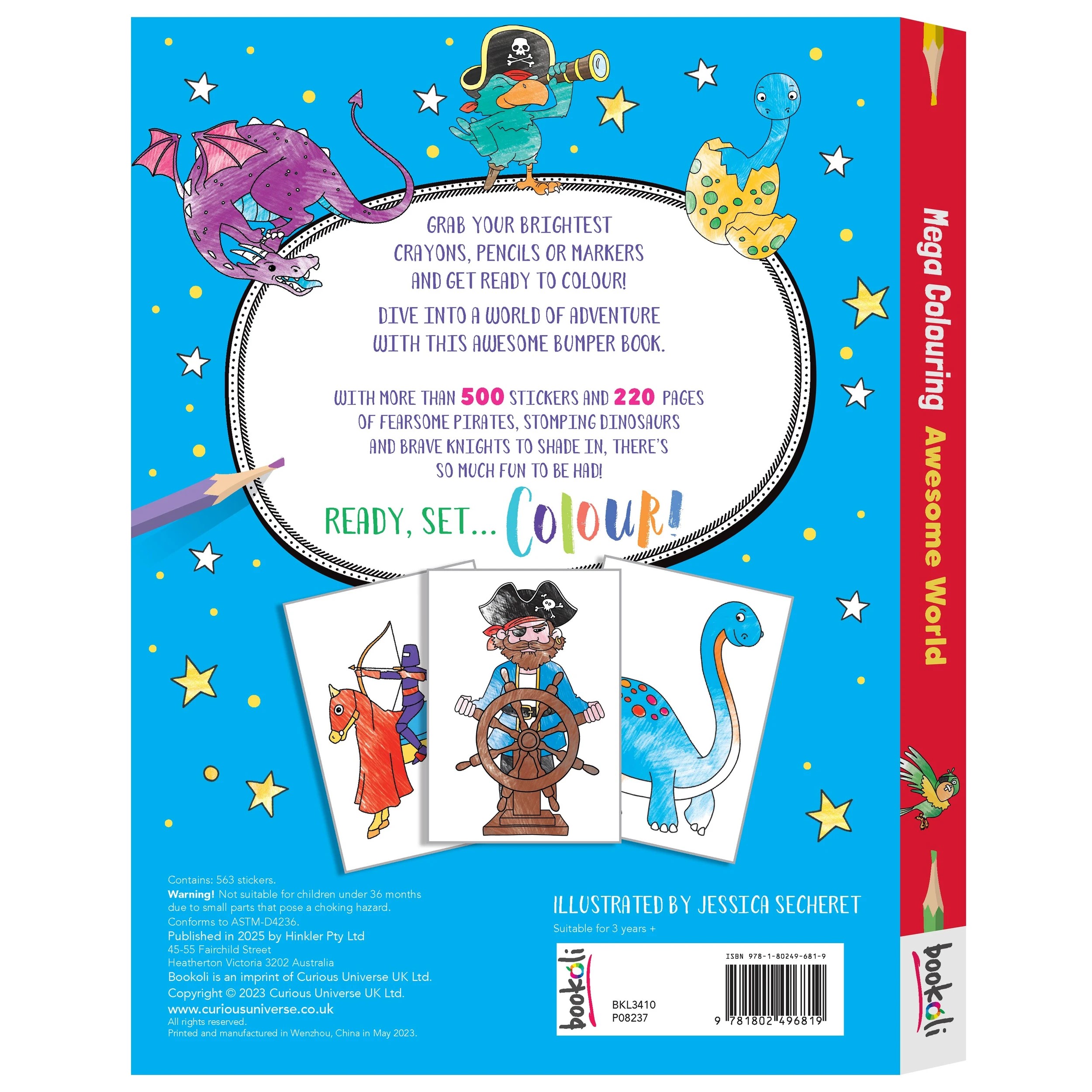 2 Mega Colouring: Awesome World by Jessica Secheret - Book, 2 of 5