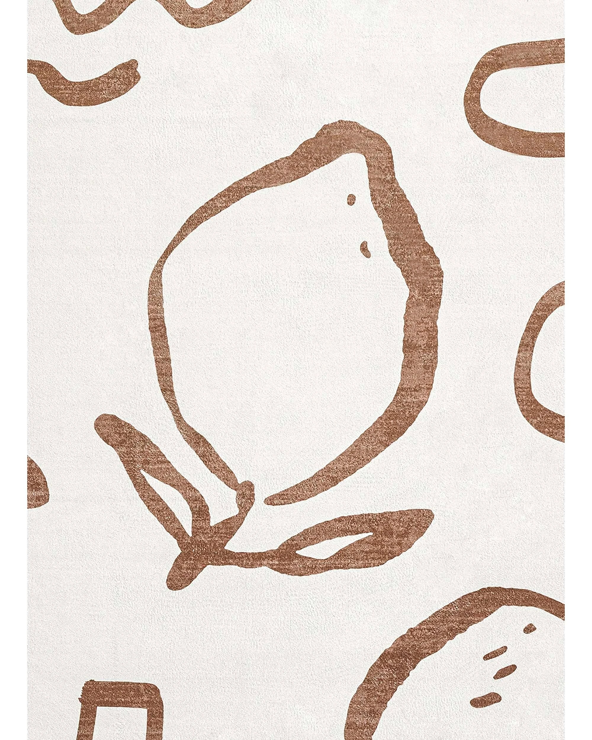 7 Loopsie Poya Hand Drawn Washable Rug-330cm x 240cm - Brown - Brown, 7 of 8