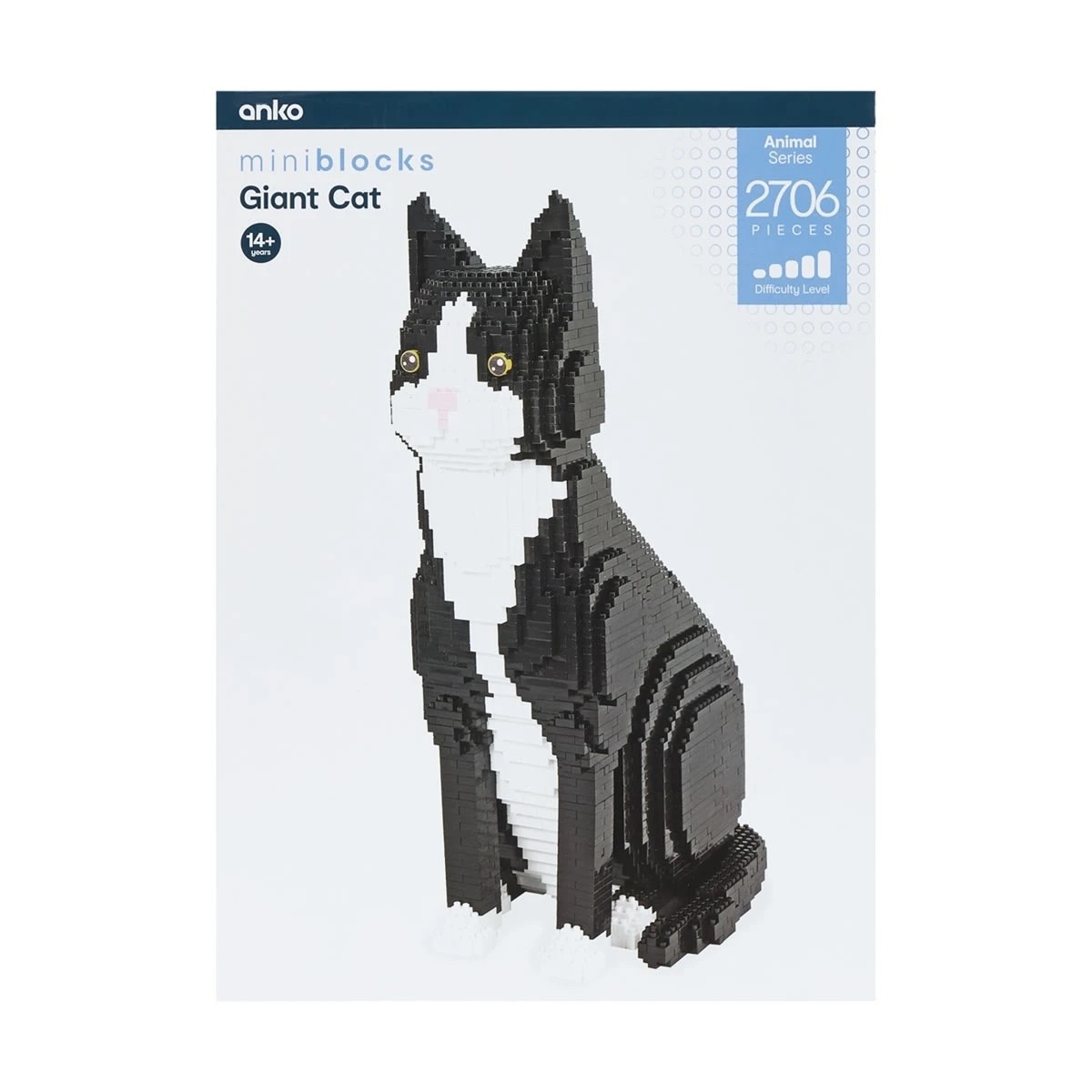 1 2706 Piece Mini Blocks Animal Series: Giant Cat, 1 of 4