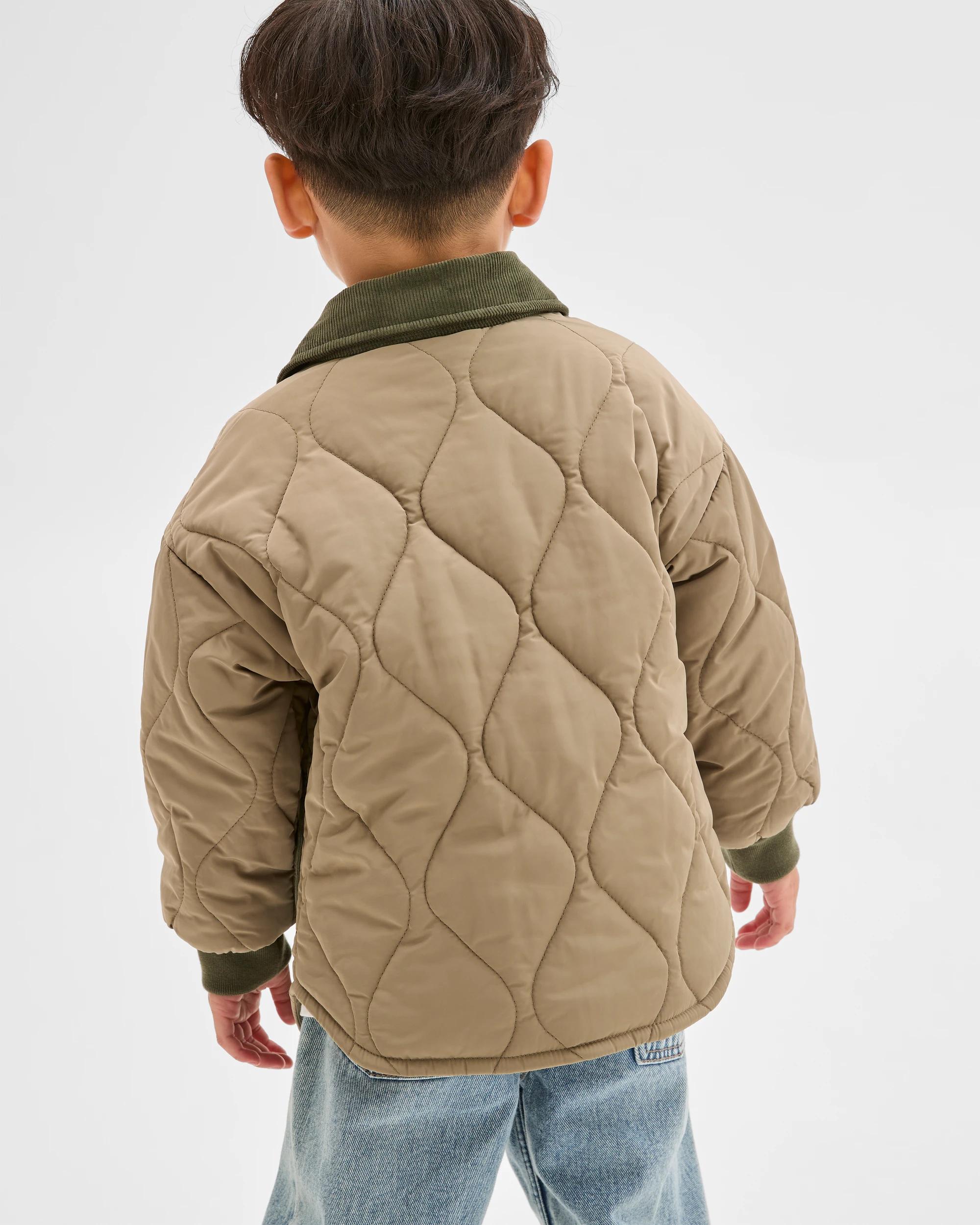 5 Target Kids Quilted Puffer Collar Jacket GREEN, 5 of 7