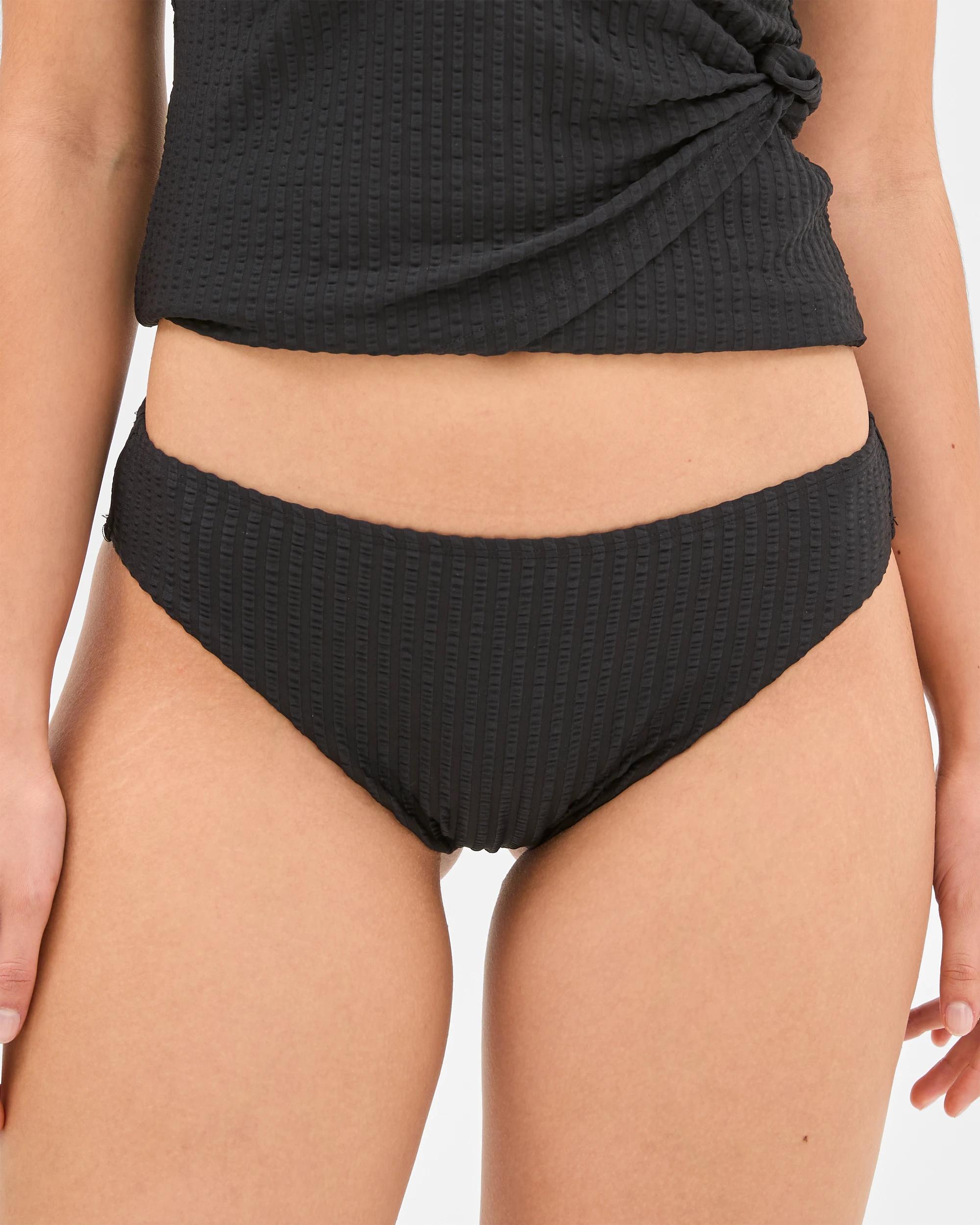 1 Target Resort Seersucker Bikini Briefs BLACK, 1 of 3