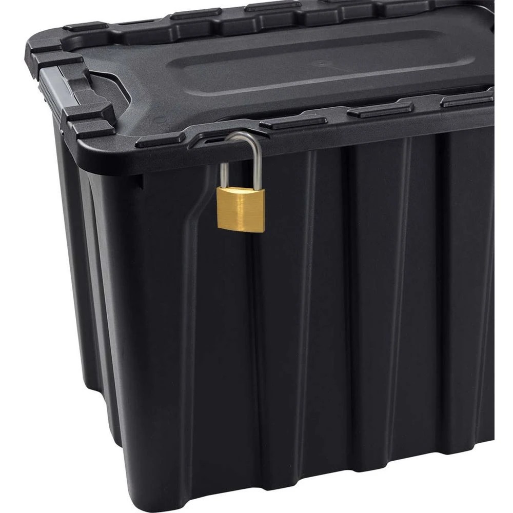 3 J.Burrows 80L Heavy Duty Storage Container Black, 3 of 5