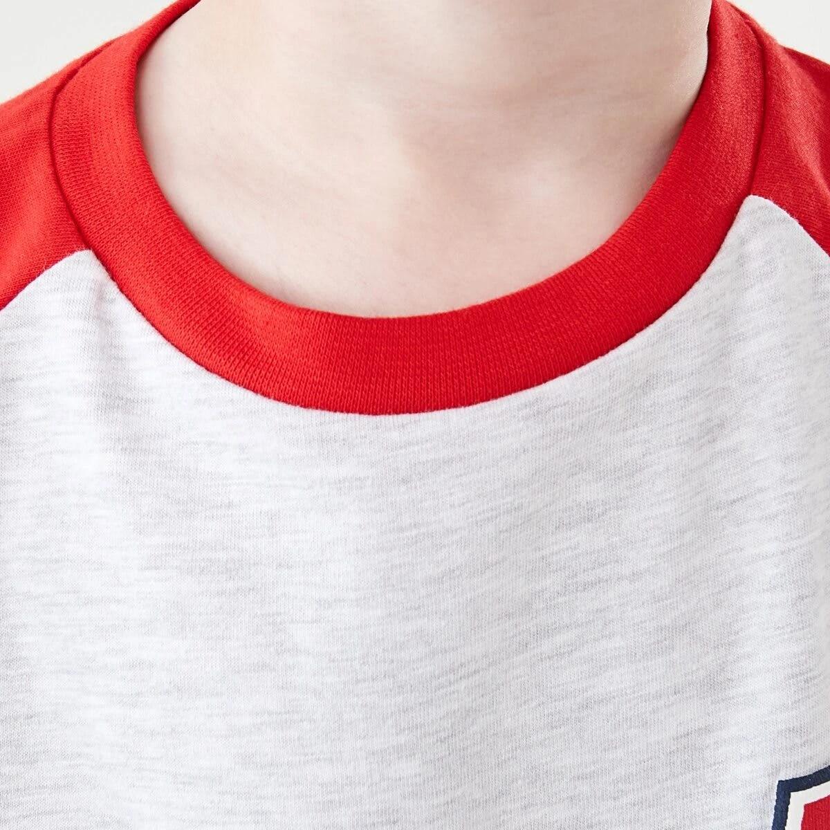 4 Printed Raglan Long Sleeve T-shirt Marl Ateam, 4 of 9