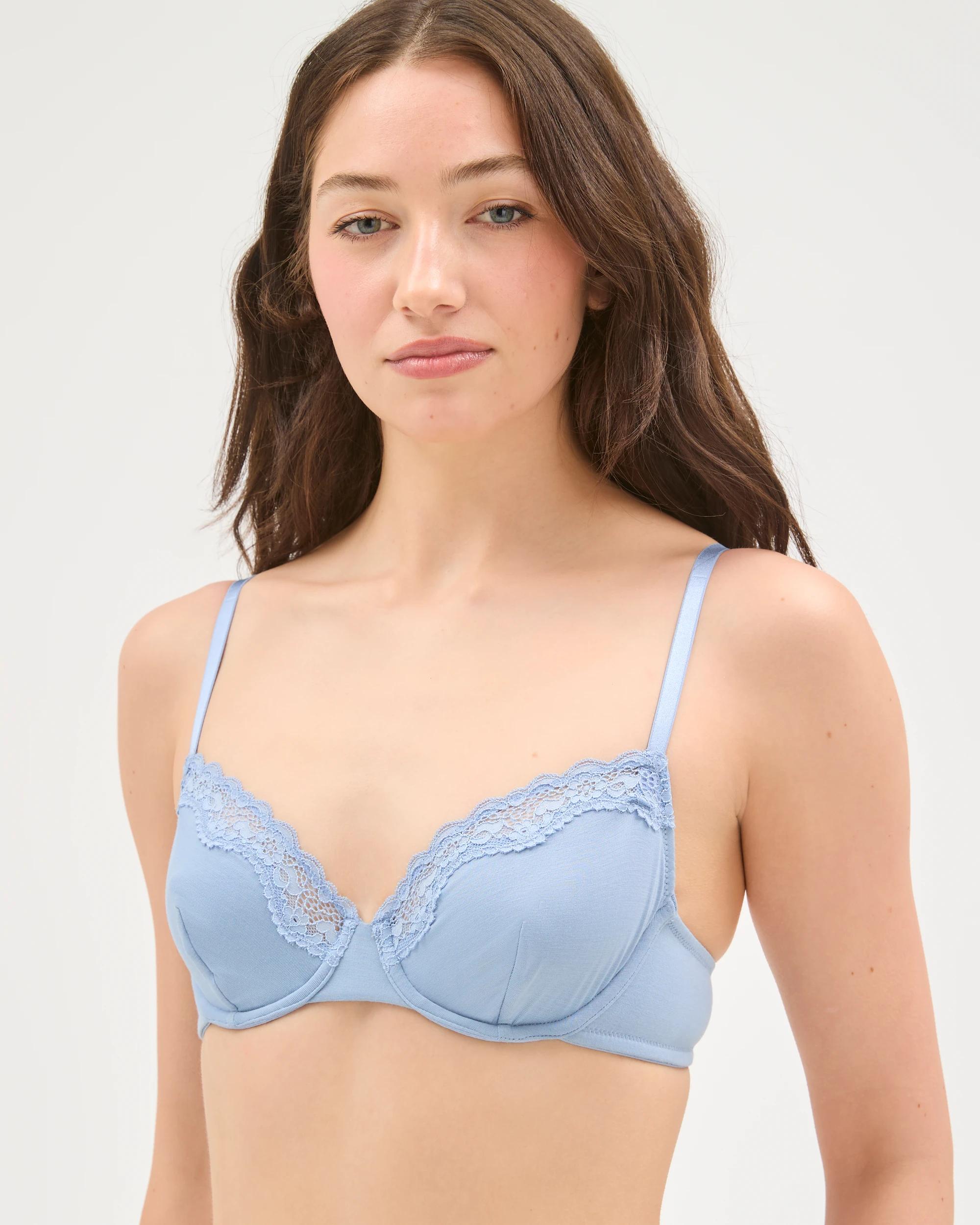 2 Lily Loves Sunny Bamboo Balconette Bra FOREVER BLUE, 2 of 5
