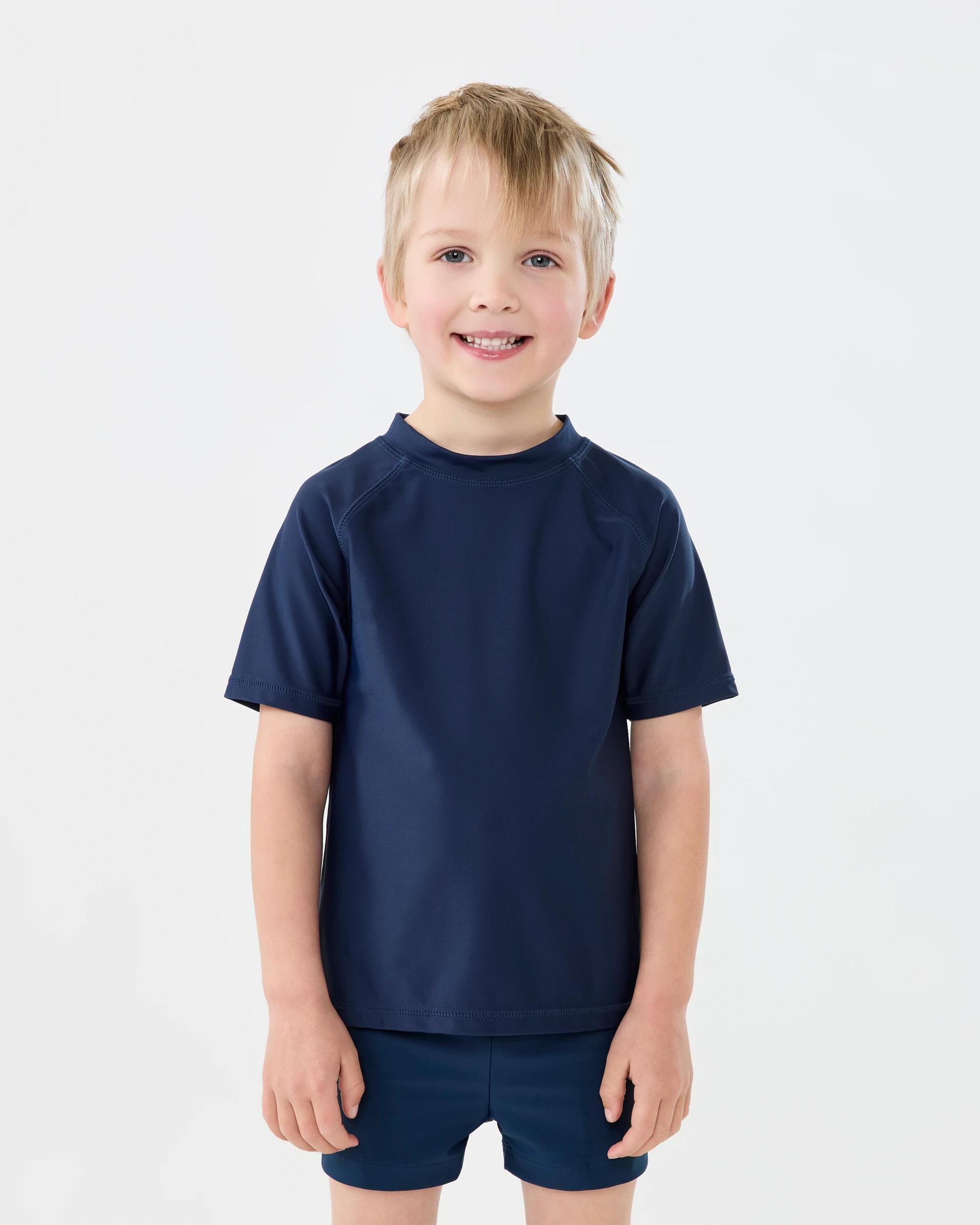 1 Short Sleeve Rash Vest Dress Navy, 1 of 6