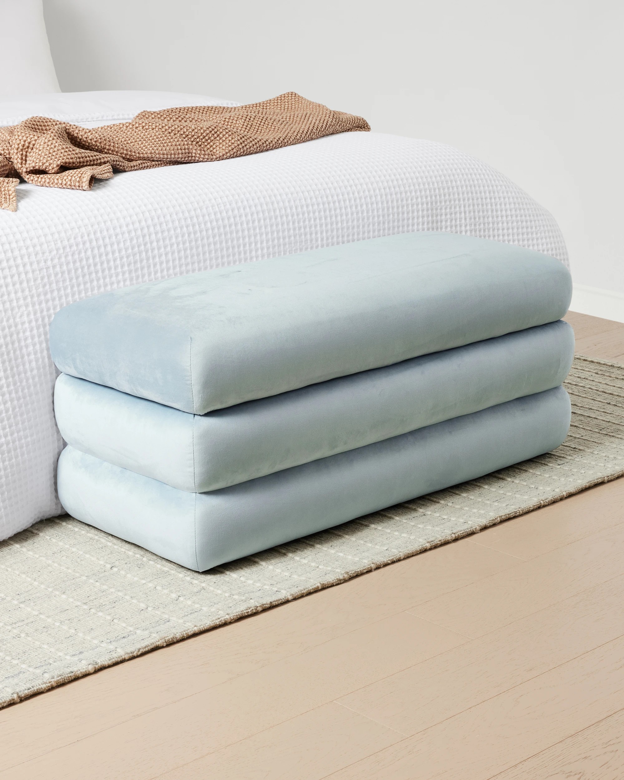 1 Aleks Velvet Storage Bench, 1 of 8