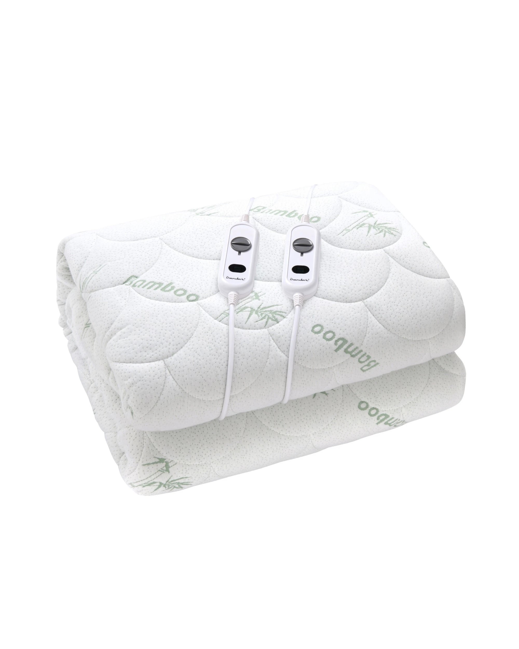 2 Dreamaker Bamboo Quilted Electric Blanket - Queen Bed - White, 2 of 9