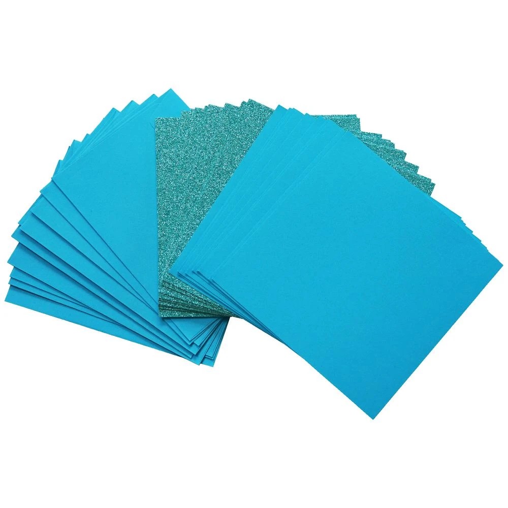 2 Qcut Folding Cards Set Blue Glitter/Blue, 2 of 3