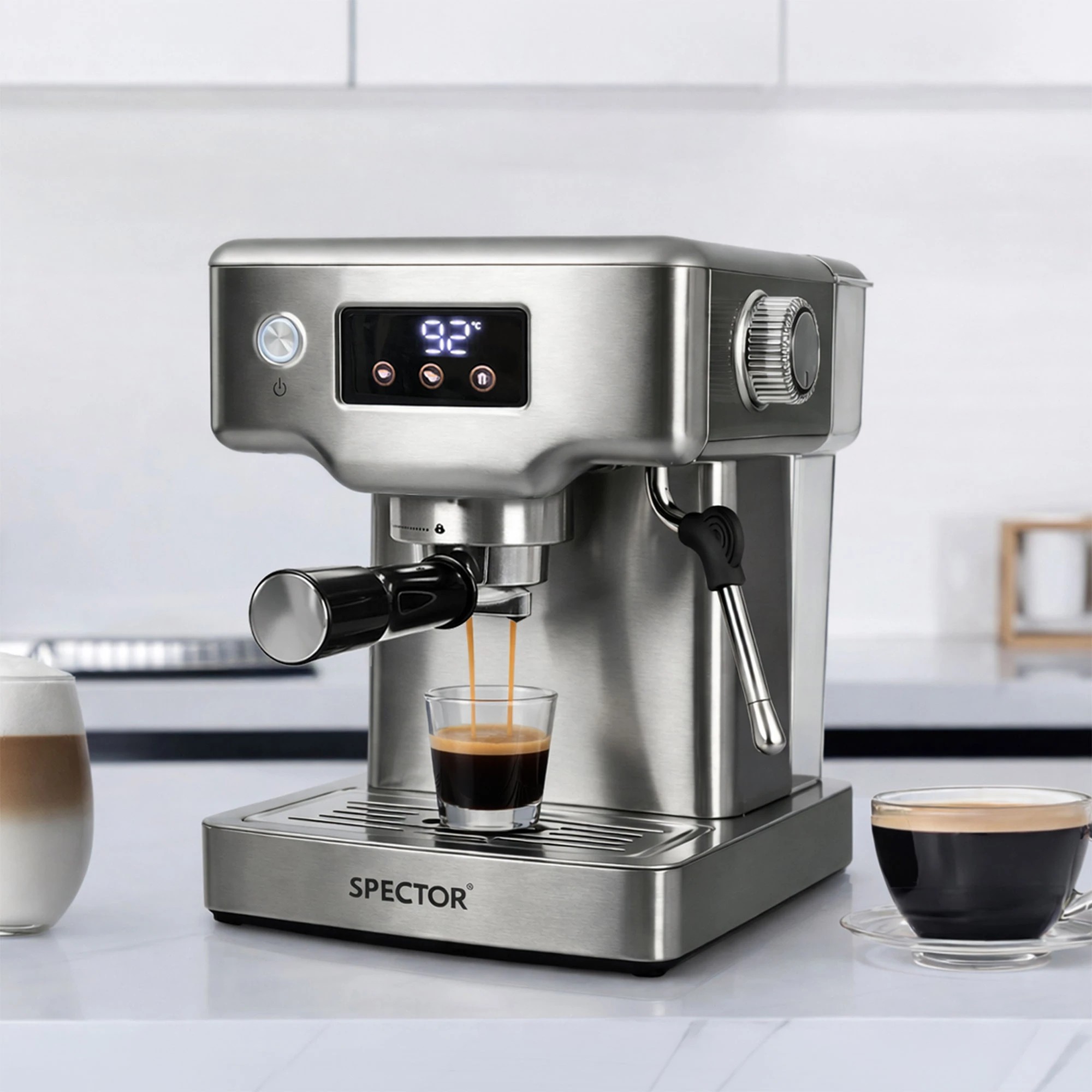 7 Spector Ultra Espresso Machine With Lcd Display, Barista Coffee Machine, 7 of 9