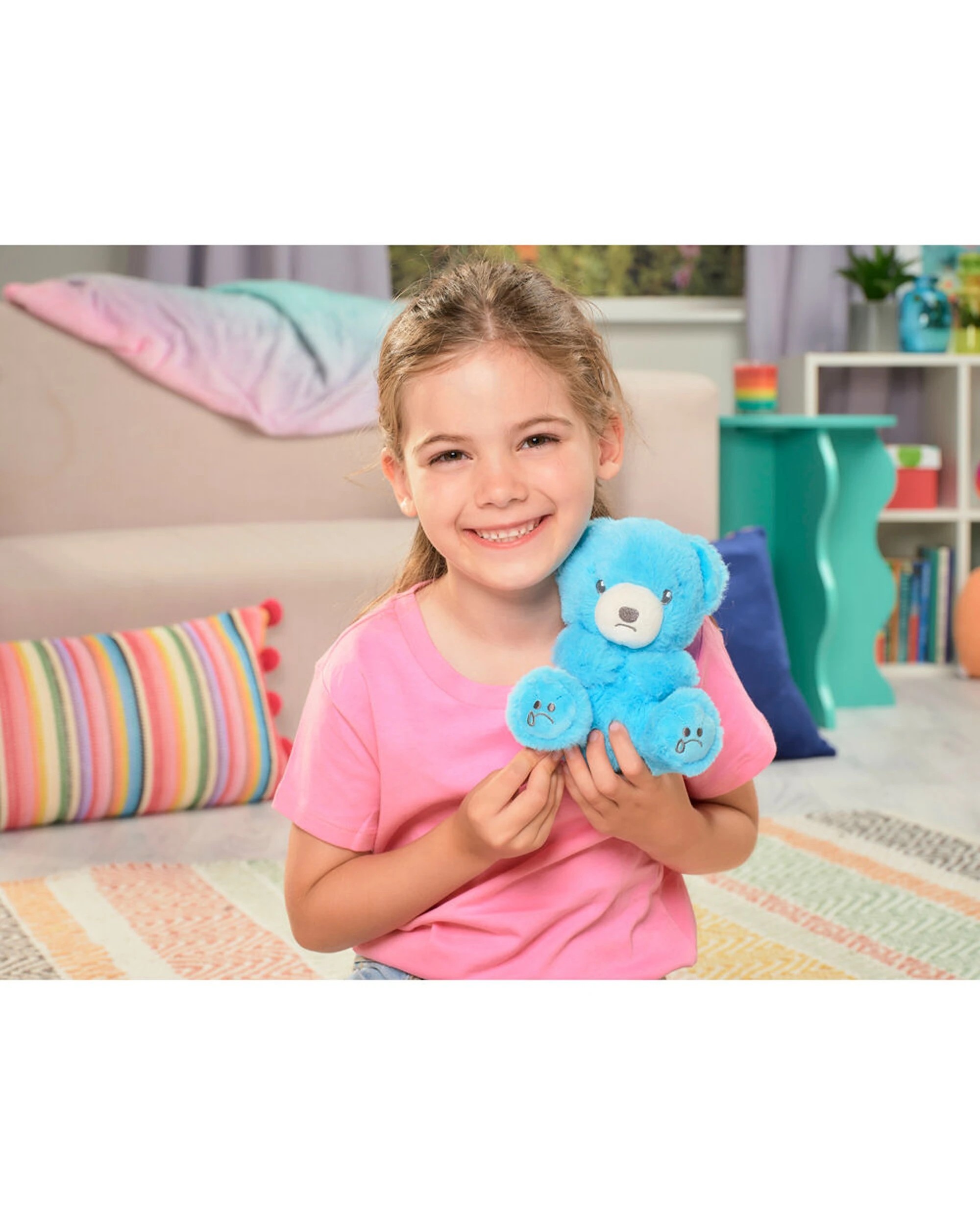 2 Mood Bears Sad Bear Mini Moods Soft Comforting Plush Toy 12x16cm - Blue, 2 of 4