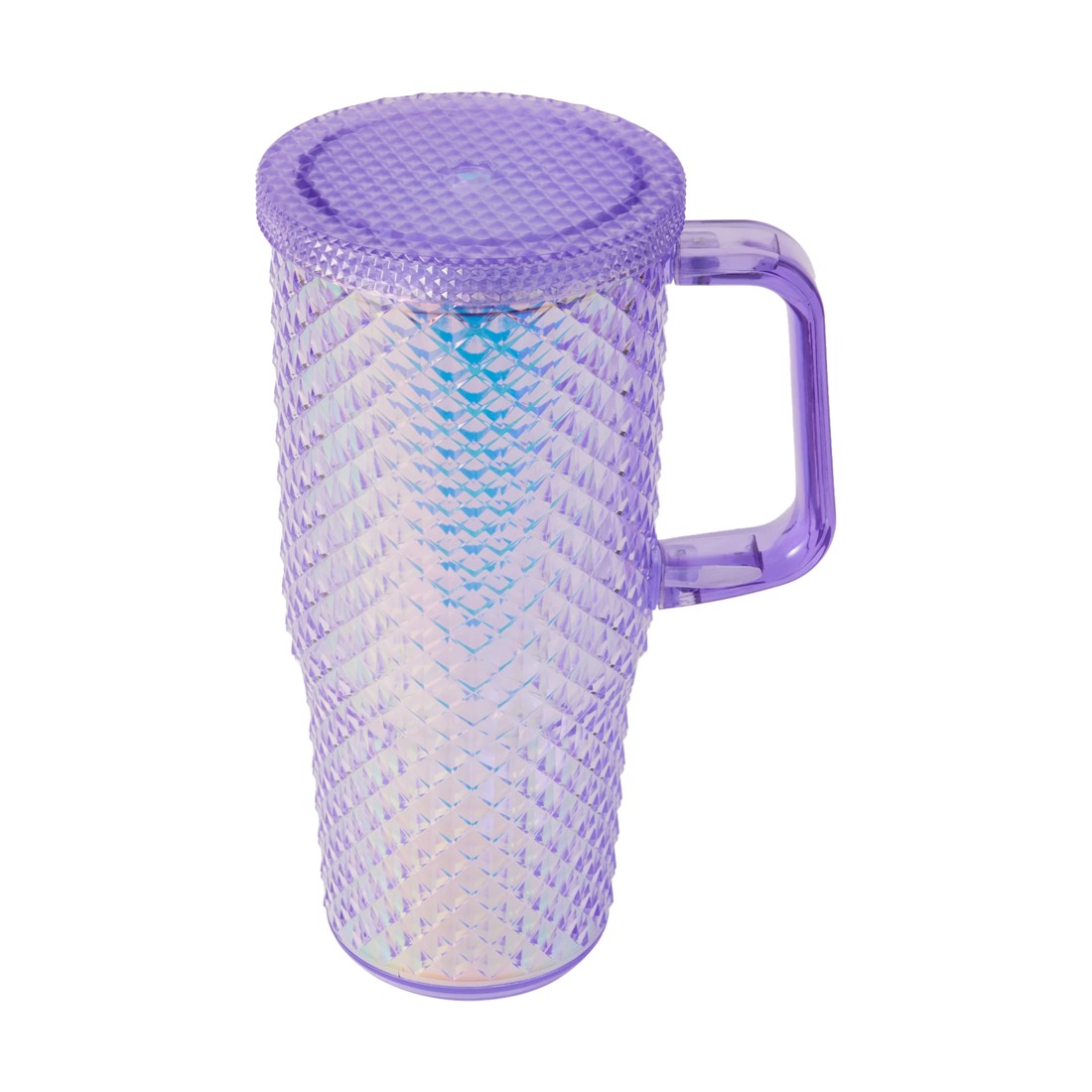 2 650ml Lilac Textured Tumbler with Handle, 2 of 5