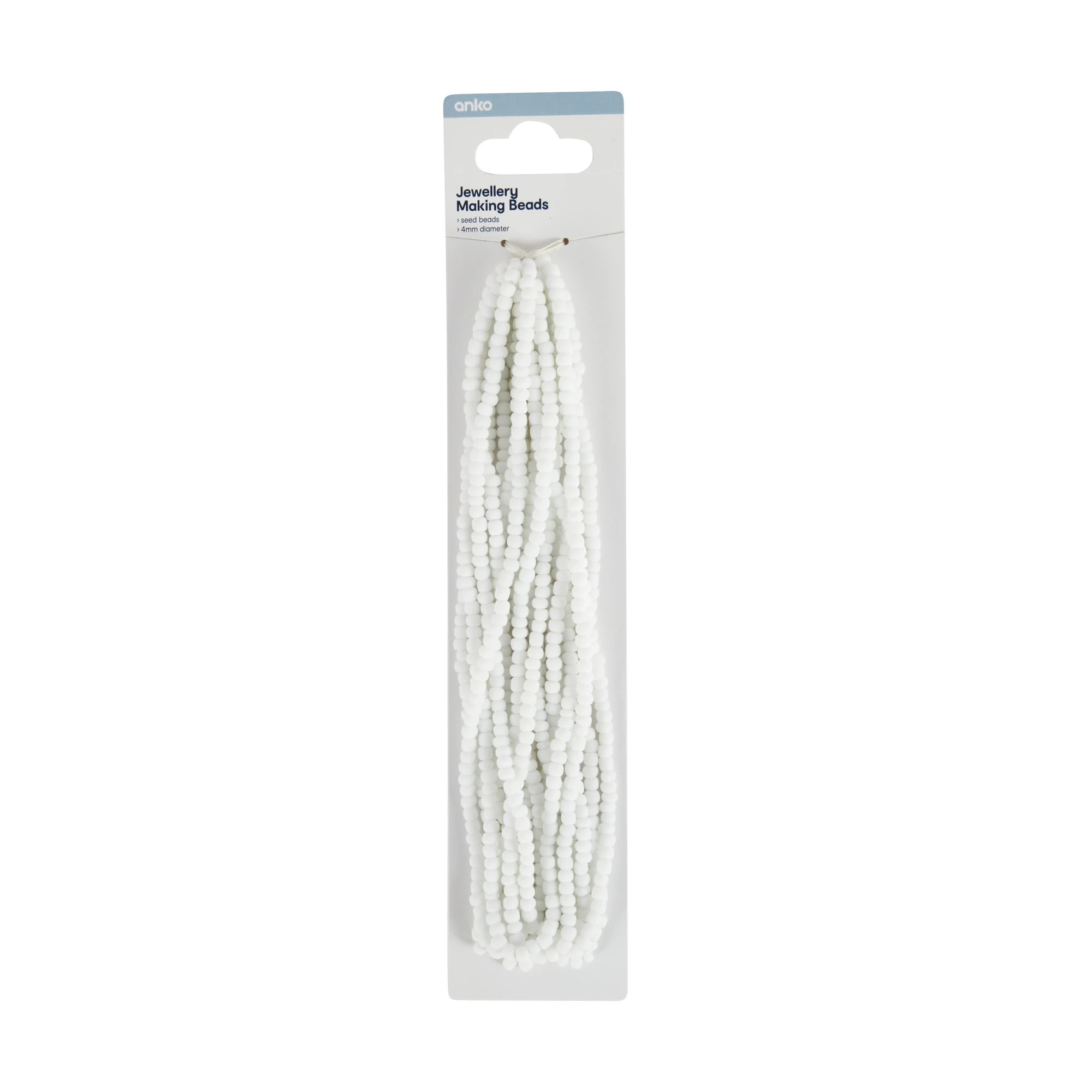 1 Jewellery Making Beads - White, 1 of 2