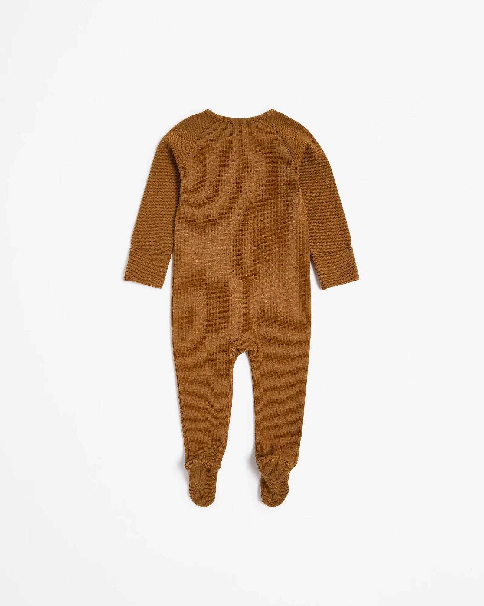 4 Target Baby Organic Cotton Waffle Zip Coverall - Rubber RUBBER BROWN, 4 of 4