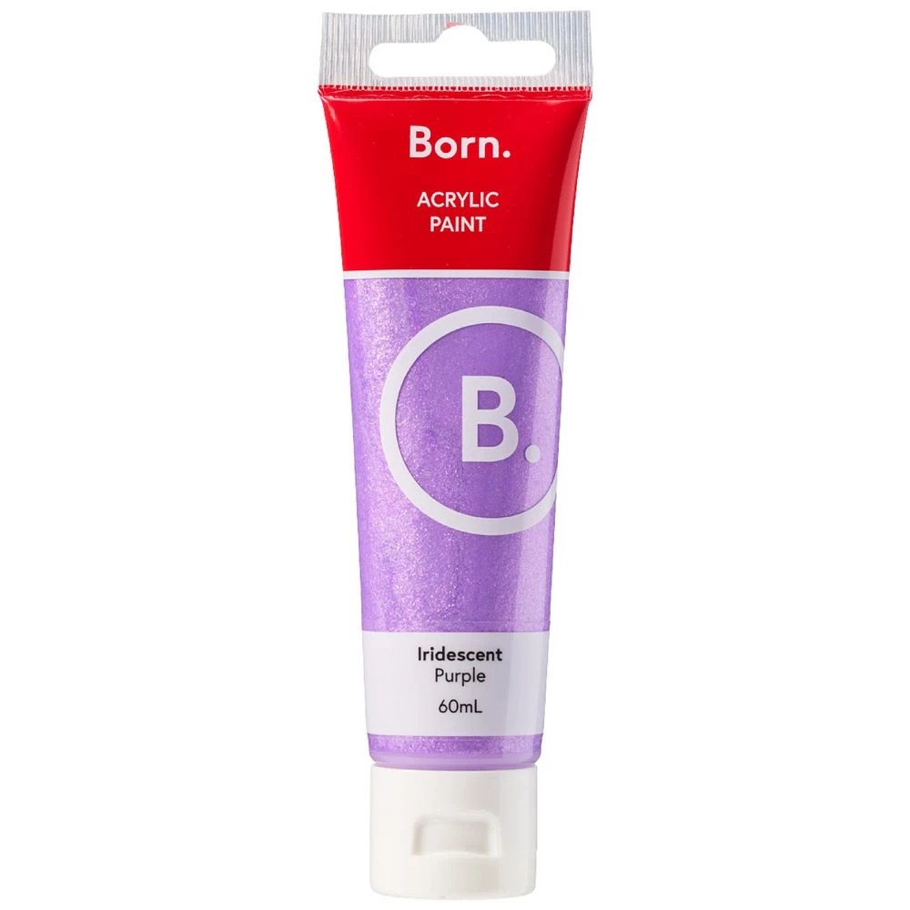 1 Born Acrylic Paint 60mL Iridescent Purple, 1 of 3