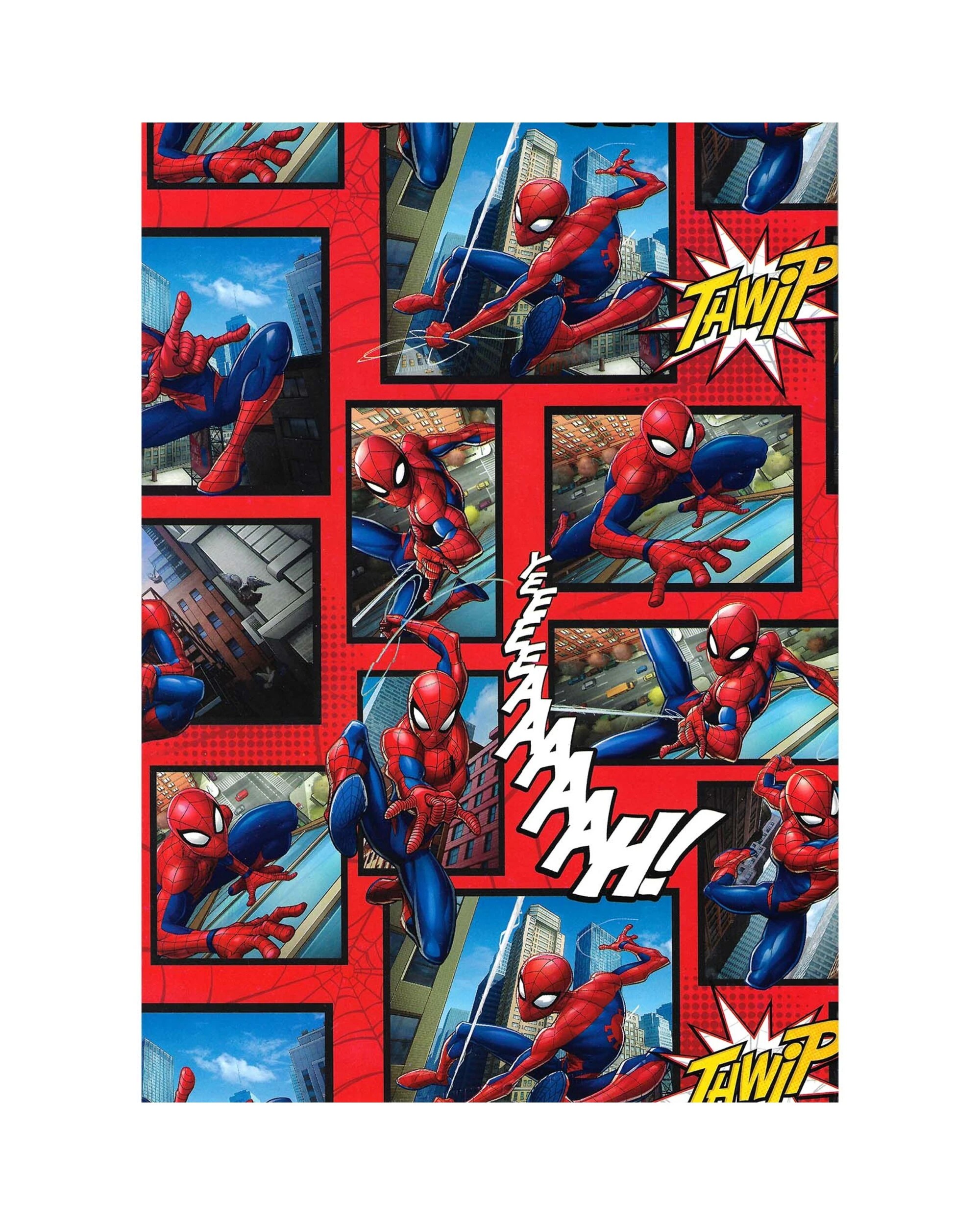 1 Artwrap Marvel Spiderman Comic Wrapping Paper 1 Sheet, 1 of 1