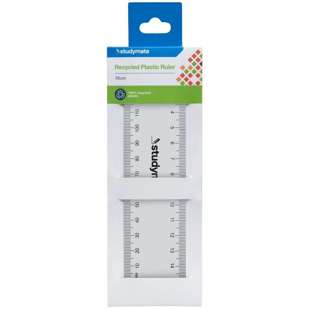 2 Studymate Plastic Ruler 15cm Clear, 2 of 2