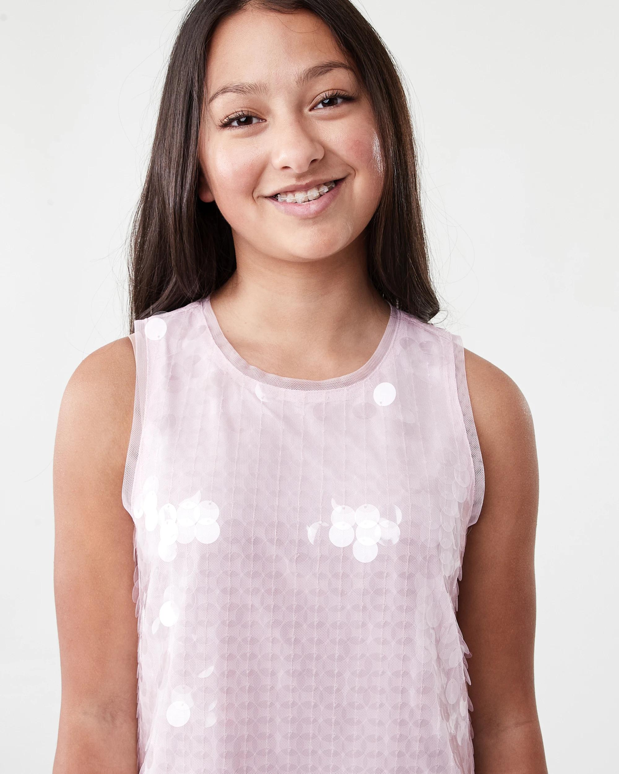 3 Sequin Dress Bllet Pink, 3 of 7