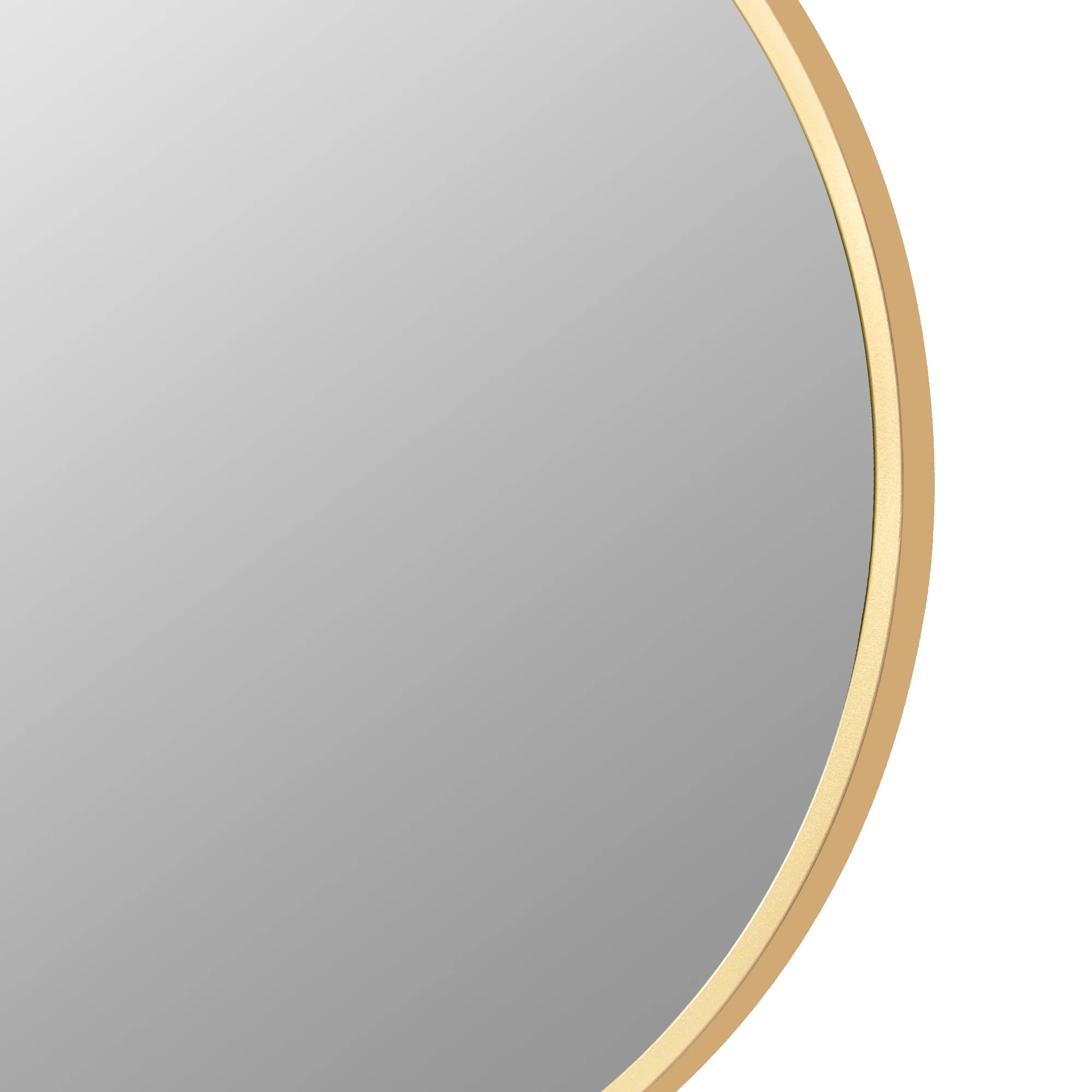 4 Yezi 50Cm Round Metal Framed Wall Mirror Golden Frame, 4 of 8
