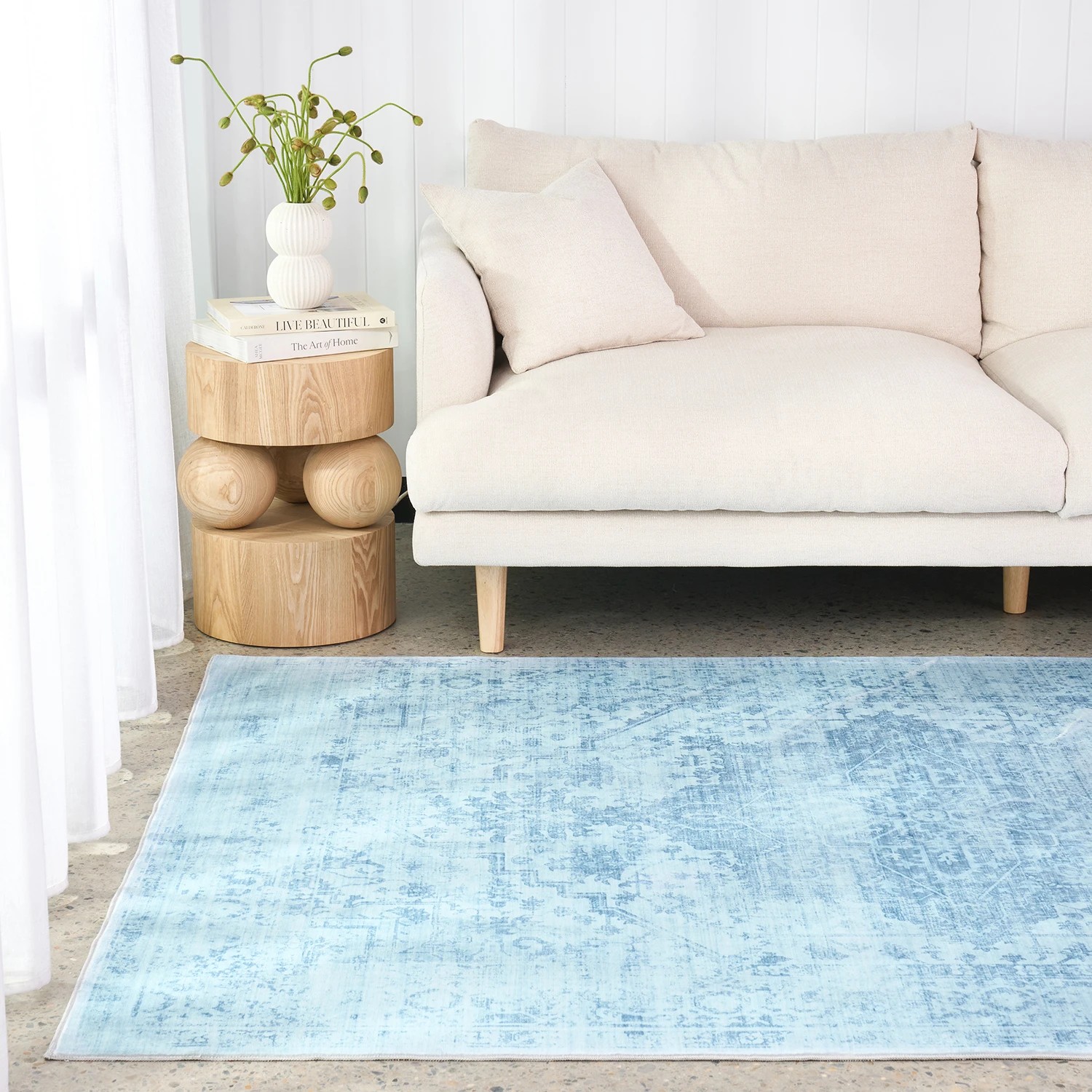 3 Common Ground Rugs Opaline 320x230cm - Extra Large Power Loomed Washable Floor Rug - Blue, 3 of 9