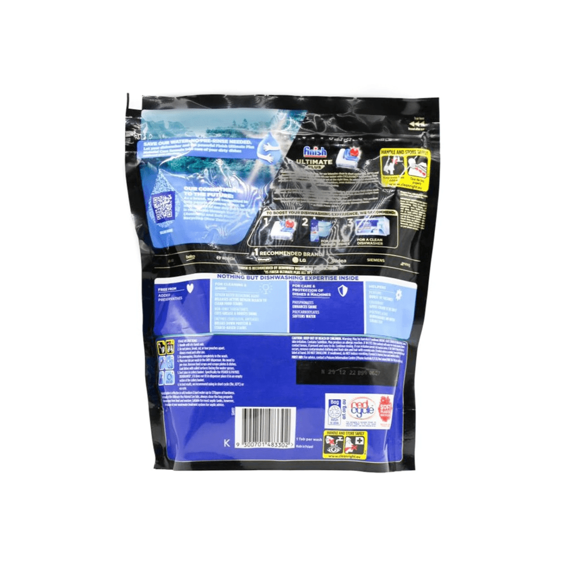 3 Finish Powerball Ultimate Plus Glass Material Care Dishwasher Tablets 35Pc, 3 of 3