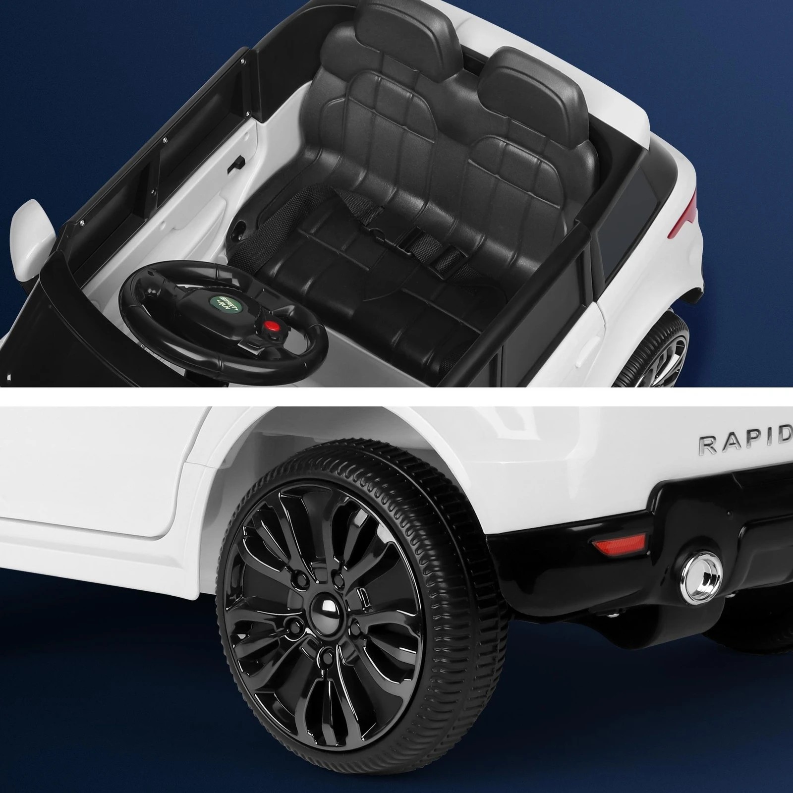 8 Alfordson Kids Ride On Car 12V Eletric Motor Remote Car Toy MP3 LED Light - White, 8 of 10