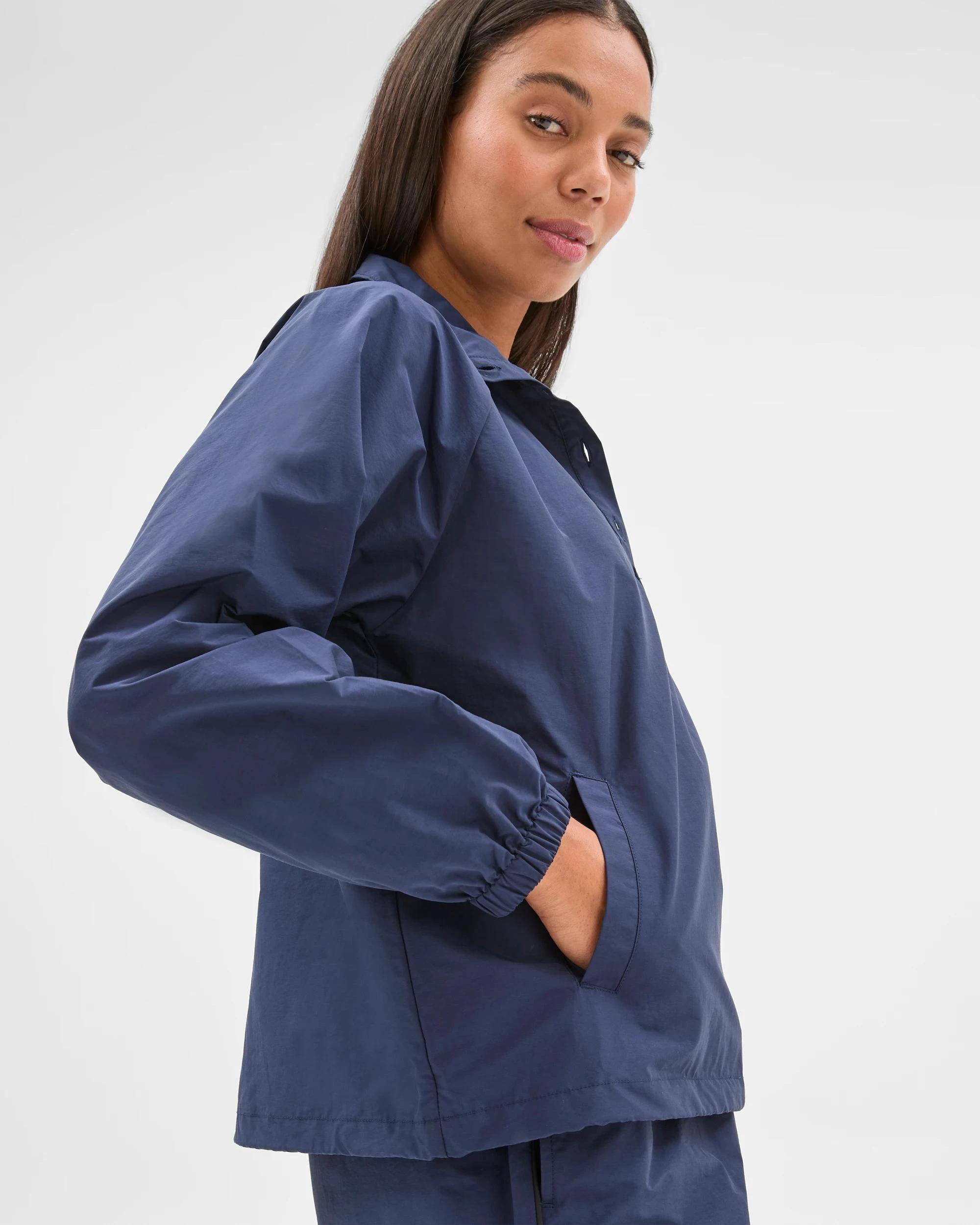 5 Target Active Australian Cotton Blend Woven Polo Anorak NAVY, 5 of 7