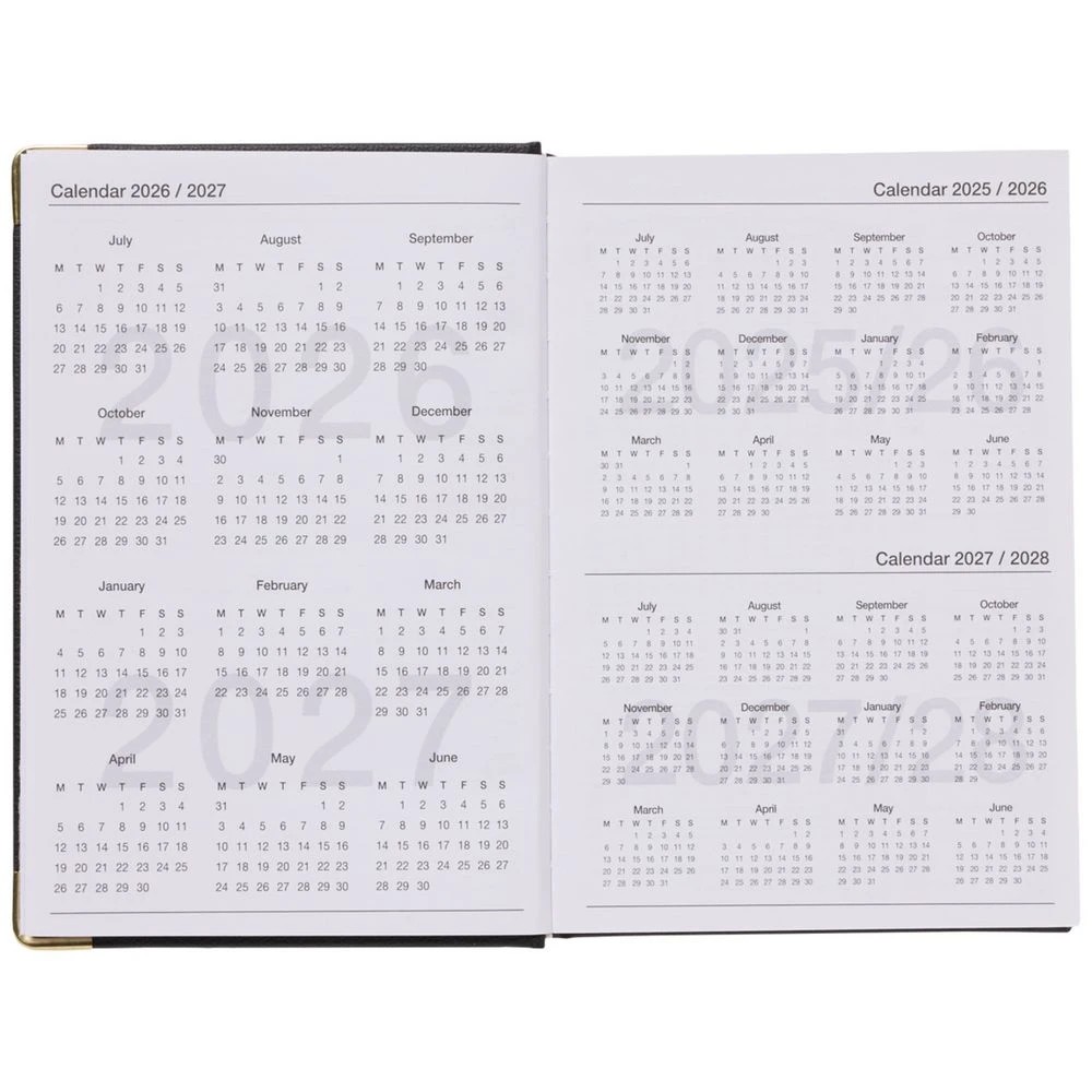 3 J.Burrows A5 Day to Page Elite FY26/27 Diary Black, 3 of 6