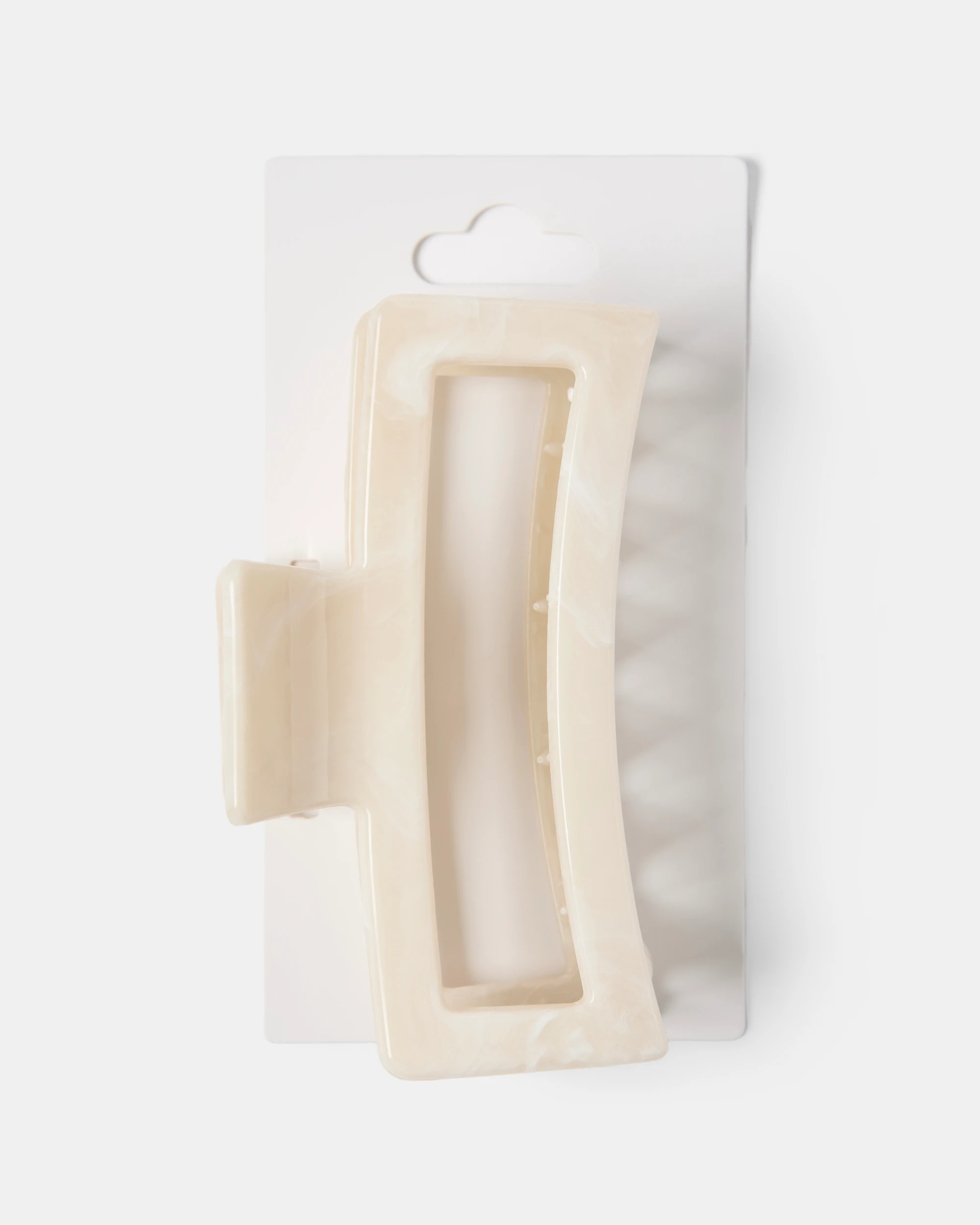 3 White Extra Large Bull Dog Claw Hair Clip, 3 of 3