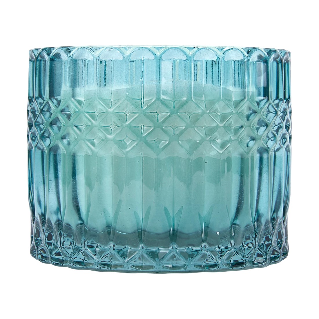 1 Wood Sage & Sea Salt Geo Fragrant Candle - Blue, 1 of 4