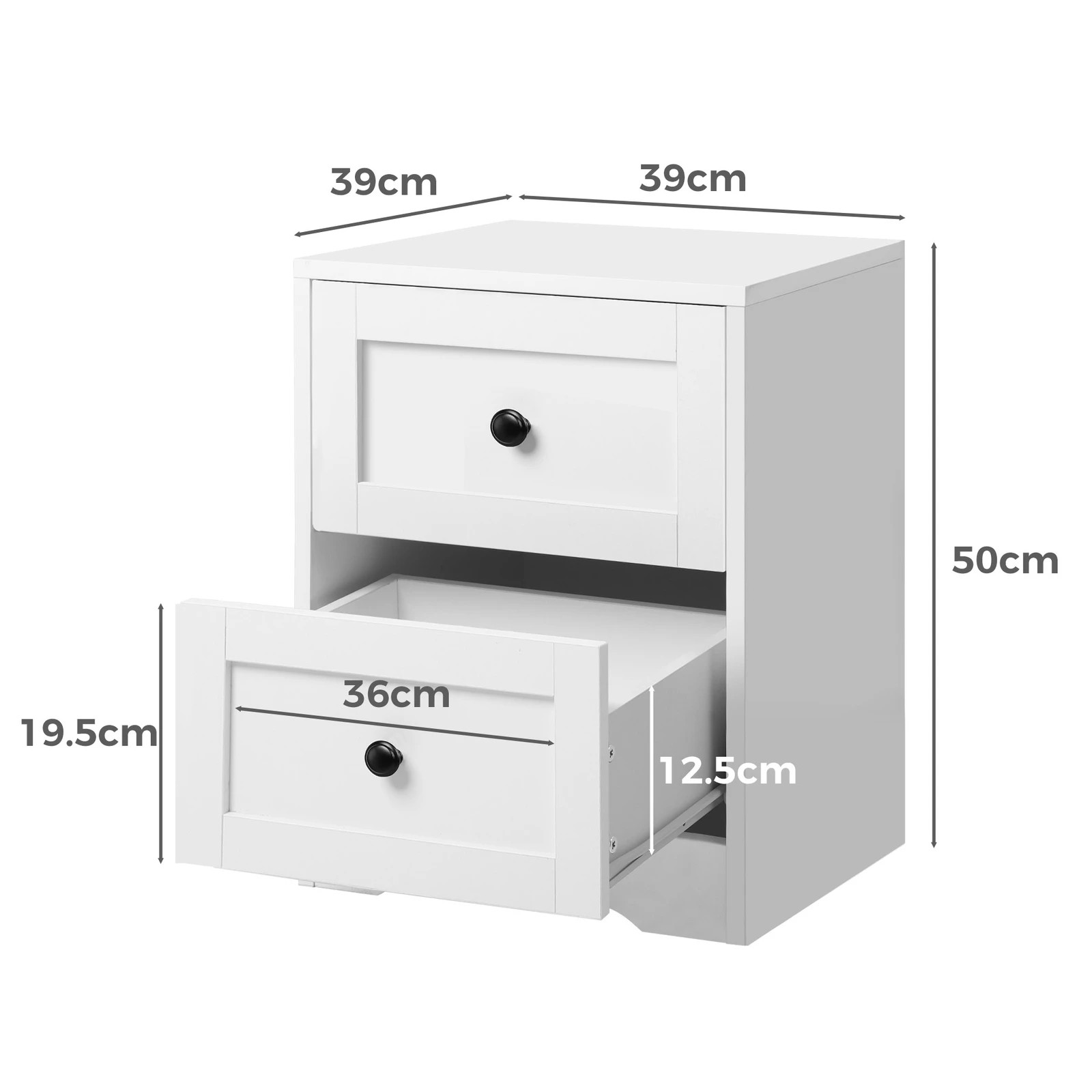 5 Alfordson 6 Chest of Drawers Bedside Table Hamptons Bedroom Storage Cabinet - White, 5 of 10