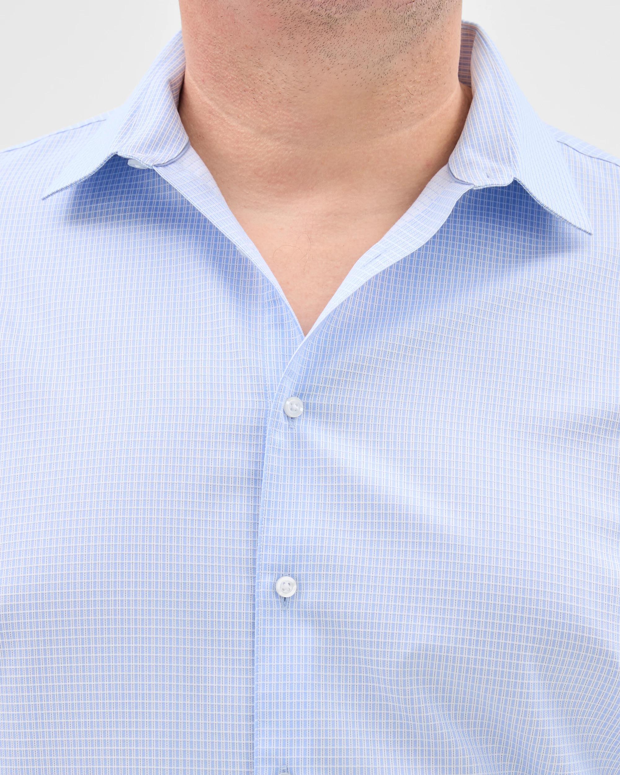 4 Target Man Plus Plus Size Australian Cotton Business Shirt BLUE CHECK, 4 of 6