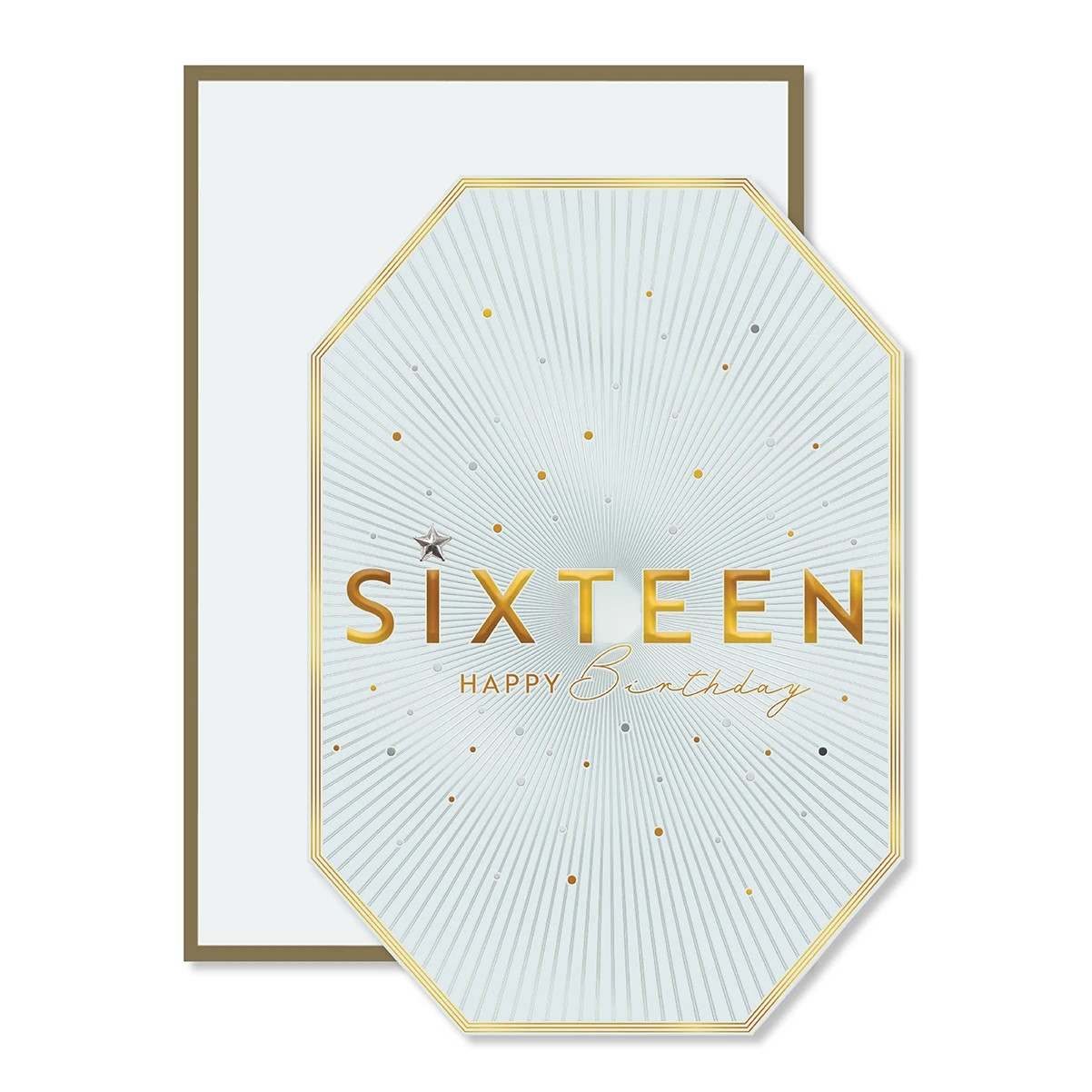 1 Hallmark 16th Birthday Card - Gold, 1 of 3