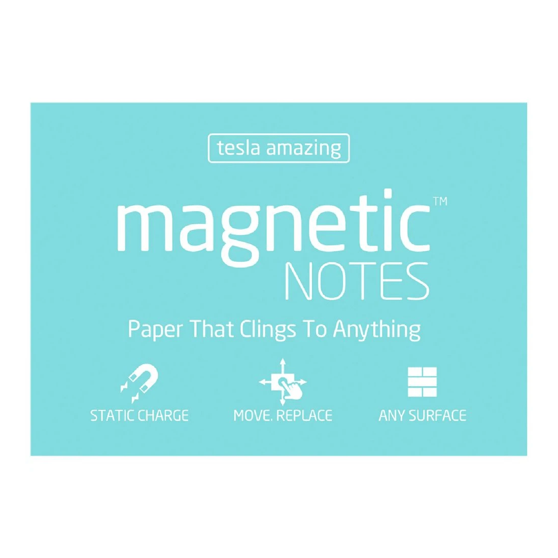 1 Tesla Amazing Magnetic Notes 100 x 70mm Aqua, 1 of 1