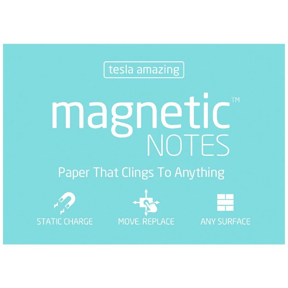 1 Tesla Amazing Magnetic Notes 100 x 70mm Aqua, 1 of 1