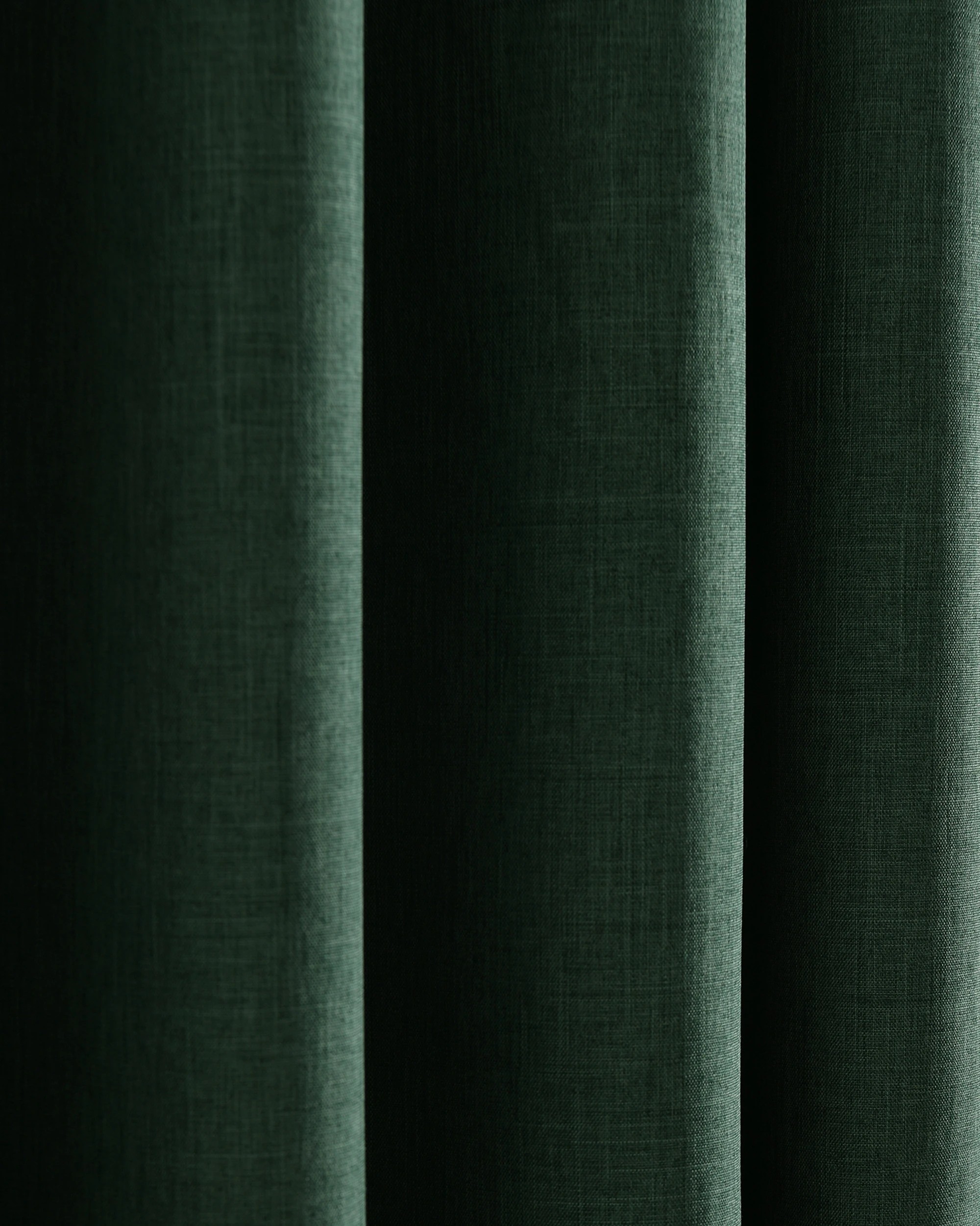 5 Sherwood Alva Faux Linen Blockout S-Fold Curtain 385x280cm - Fits 220cm Track - Forest Green, 5 of 7