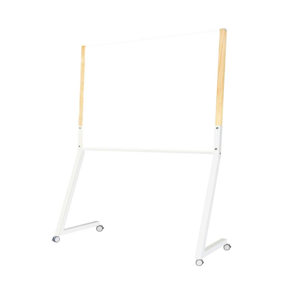 2 J.Burrows Magnetic Mobile Whiteboard 900x1200mm White Frame, 2 of 4