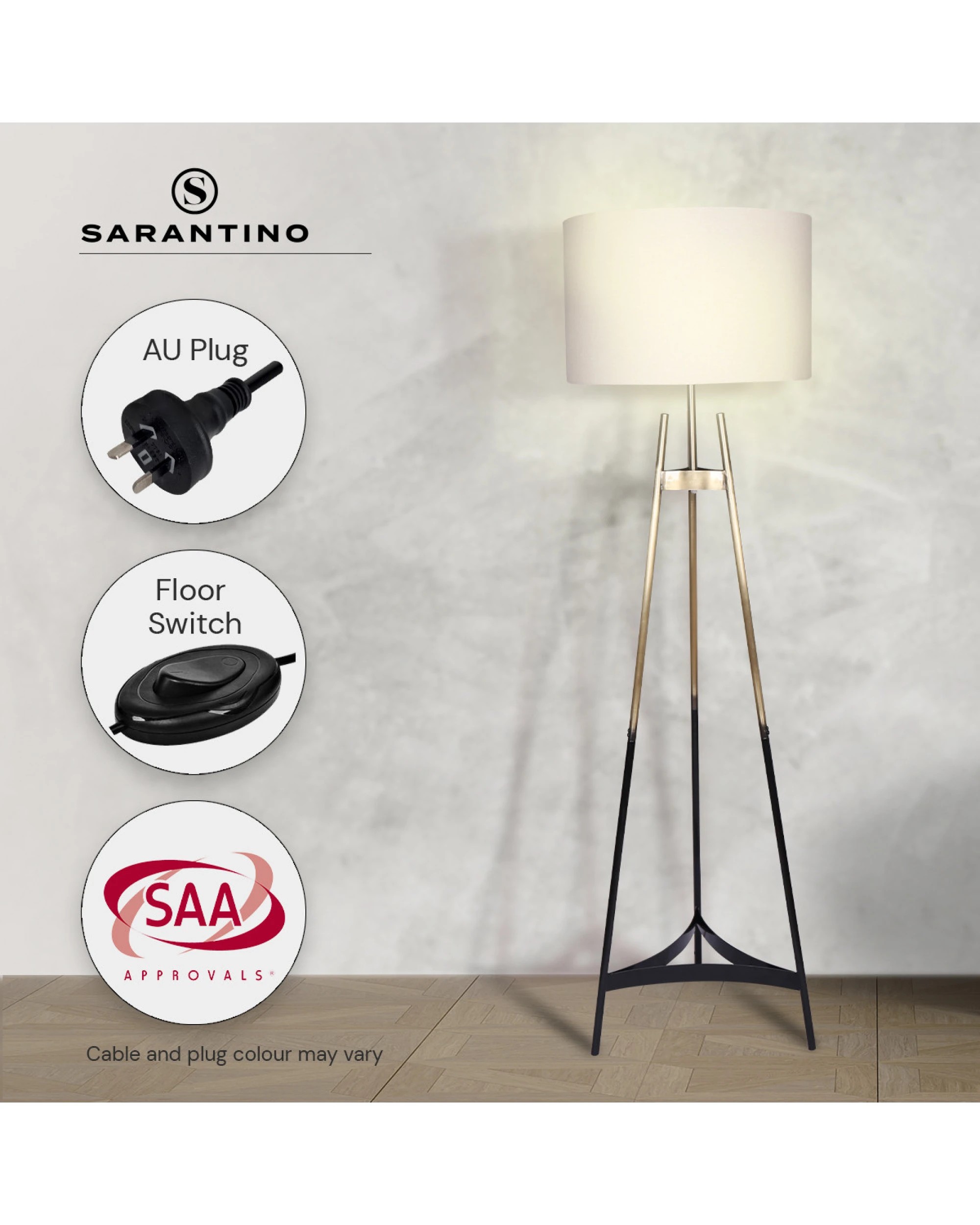 10 Sarantino Gradient Tripod Floor Lamp, 10 of 10