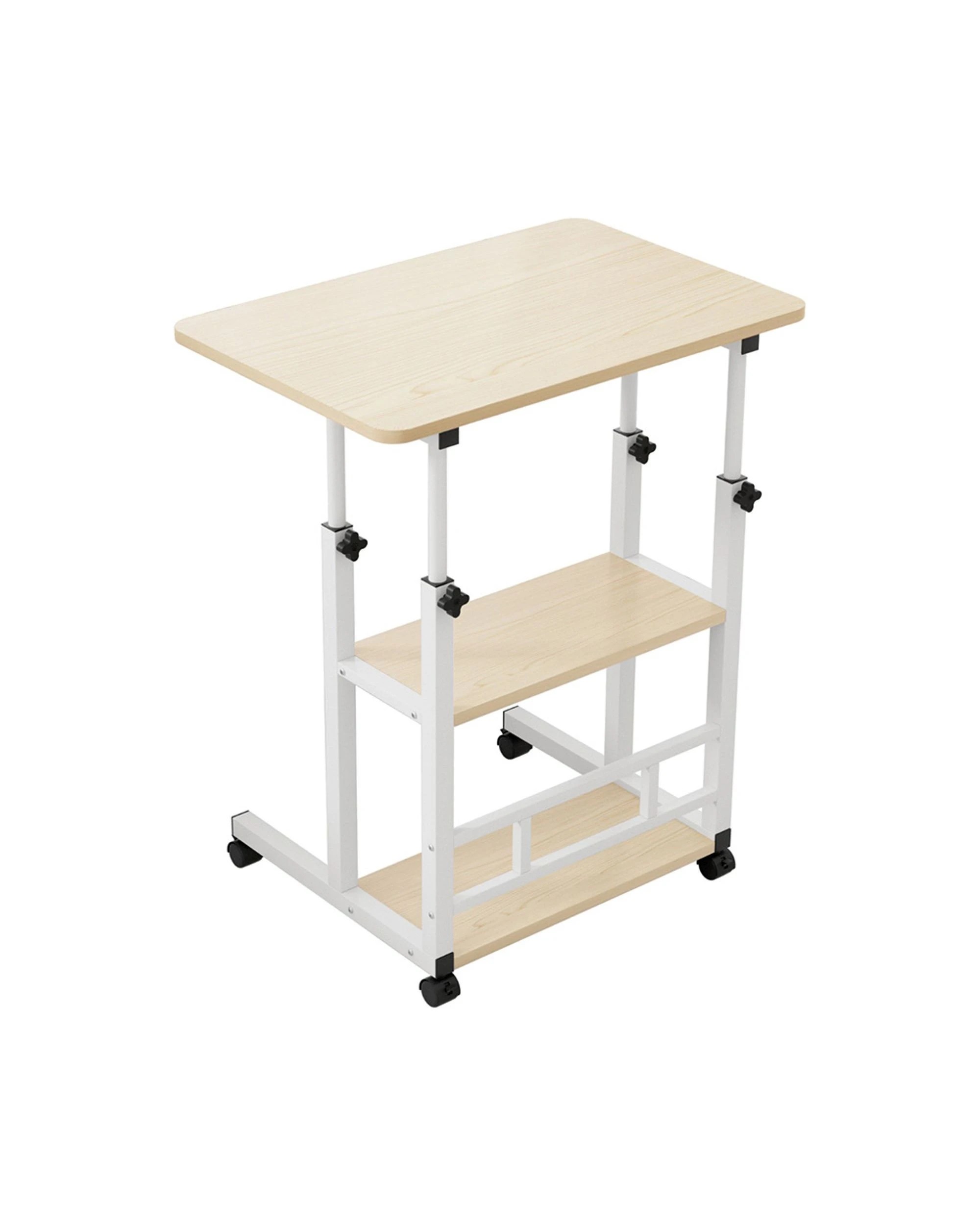 1 Artiss Laptop Desk Height Adjustable Mobile Workstation Computer Desks 60CM - White, 1 of 7