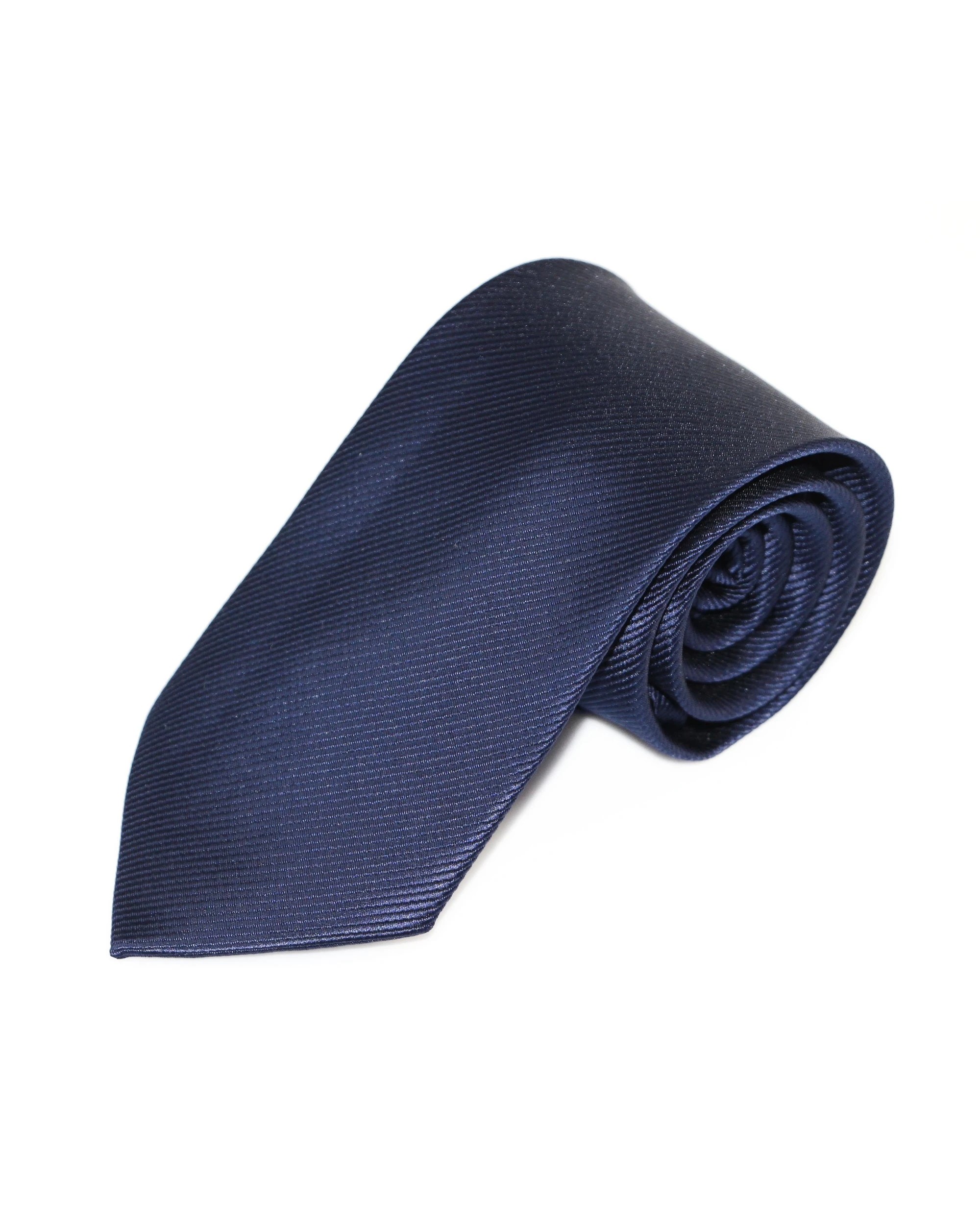 2 Zasel Mens Plain Navy Elegant Striped Patterned 8cm Neck Tie - Blue, 2 of 3